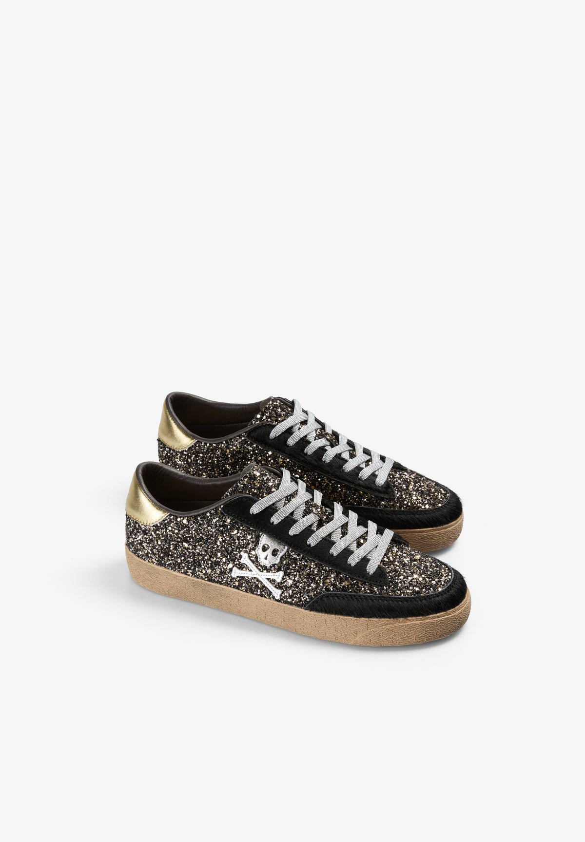 GLITTER SKULL SNEAKERS