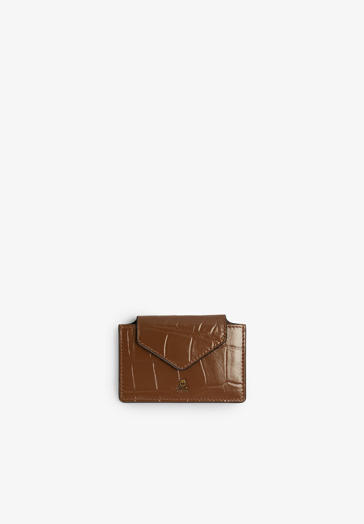 LEATHER CARD HOLDER WITH FLAP