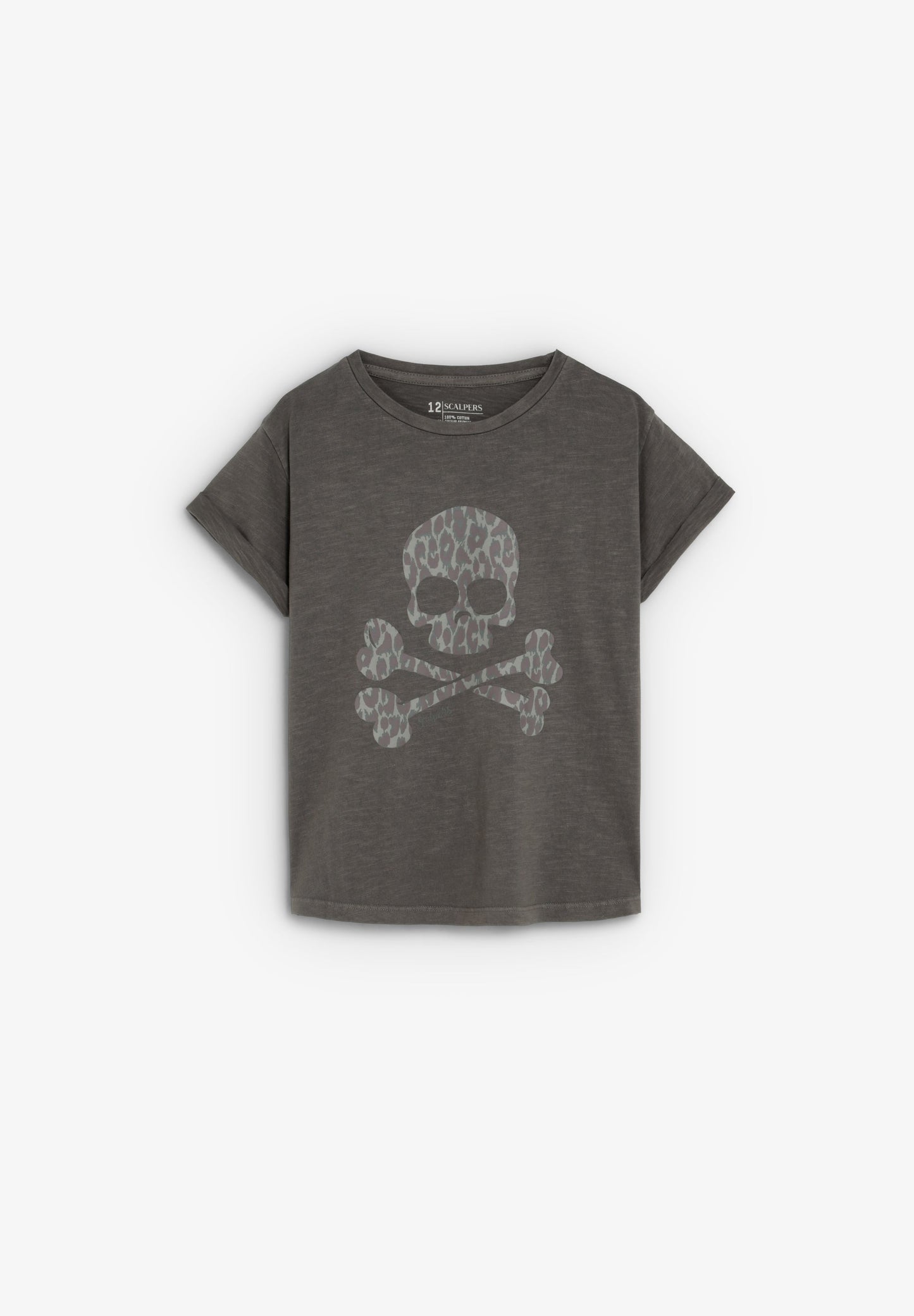 ANIMAL PRINT SKULL T-SHIRT