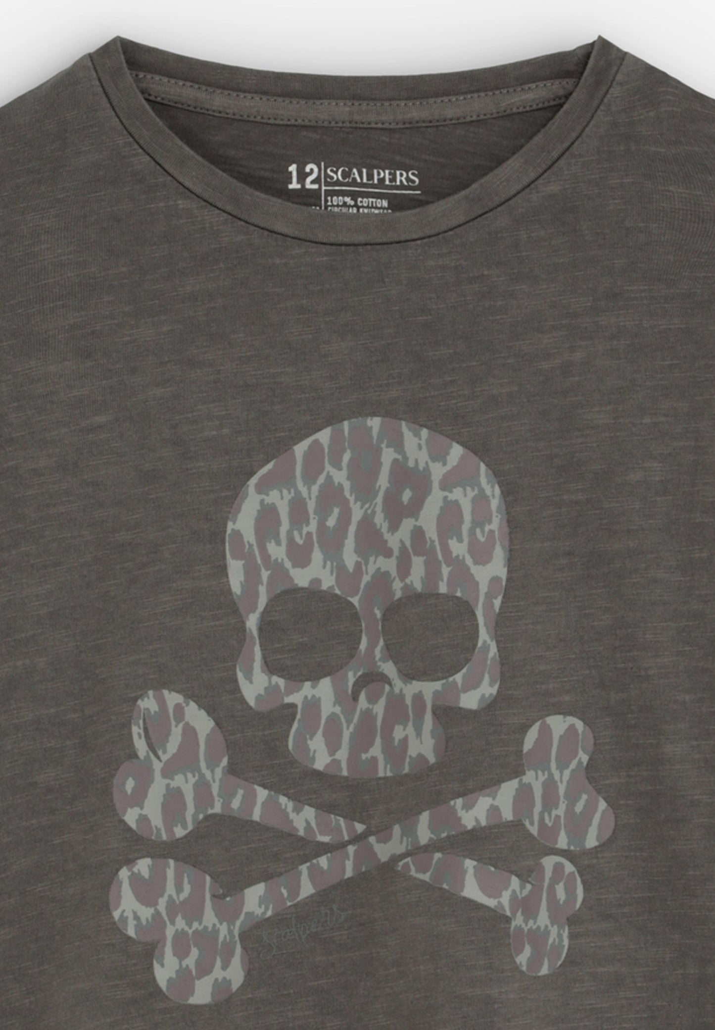 ANIMAL PRINT SKULL T-SHIRT