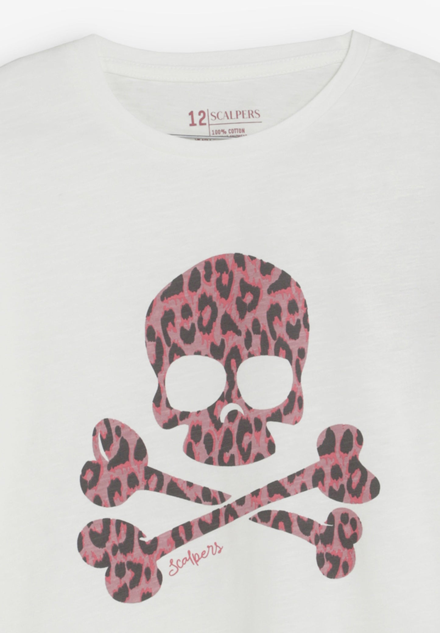 ANIMAL PRINT SKULL T-SHIRT