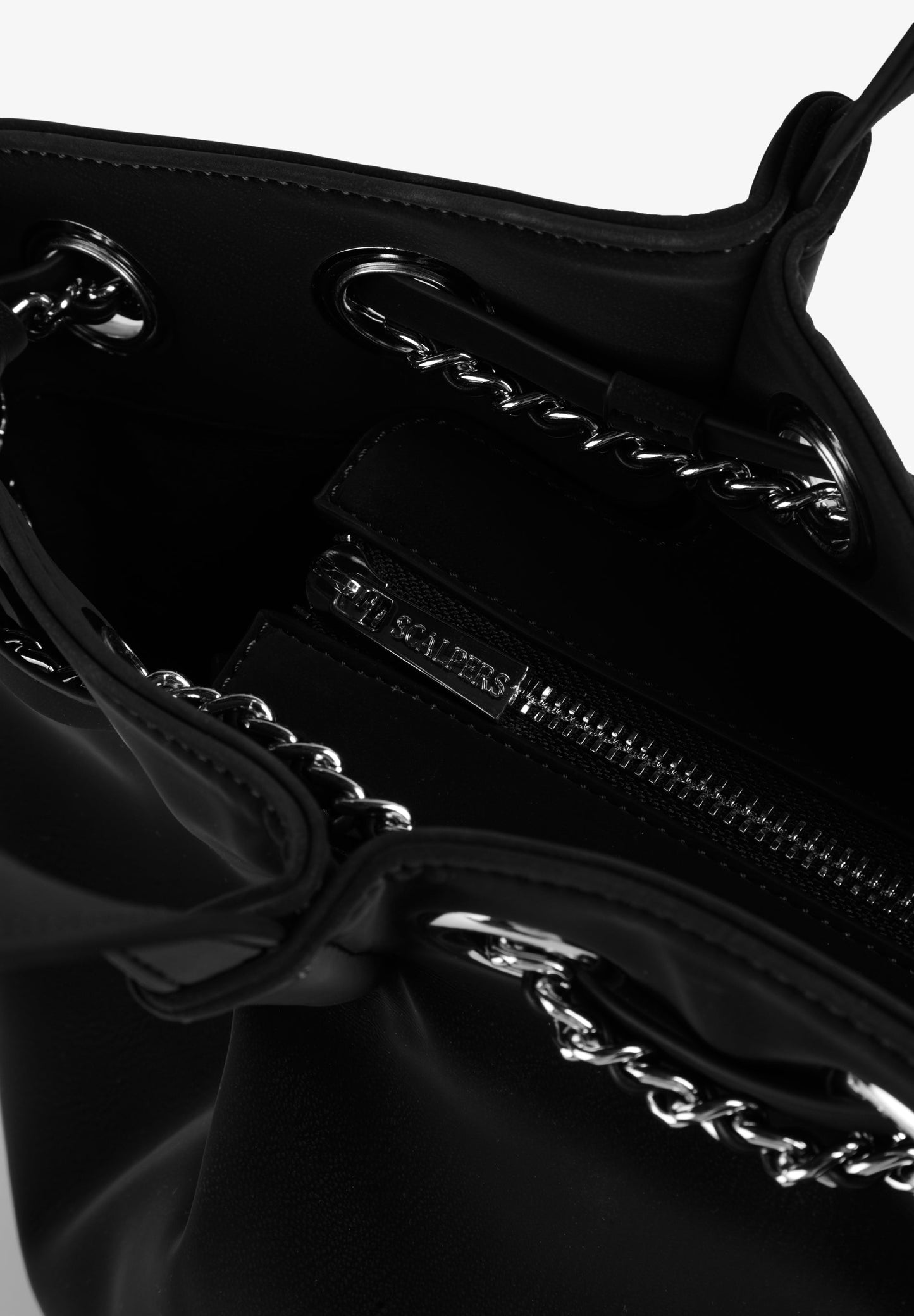 EYELETS SHOPPER BAG WITH CHAIN