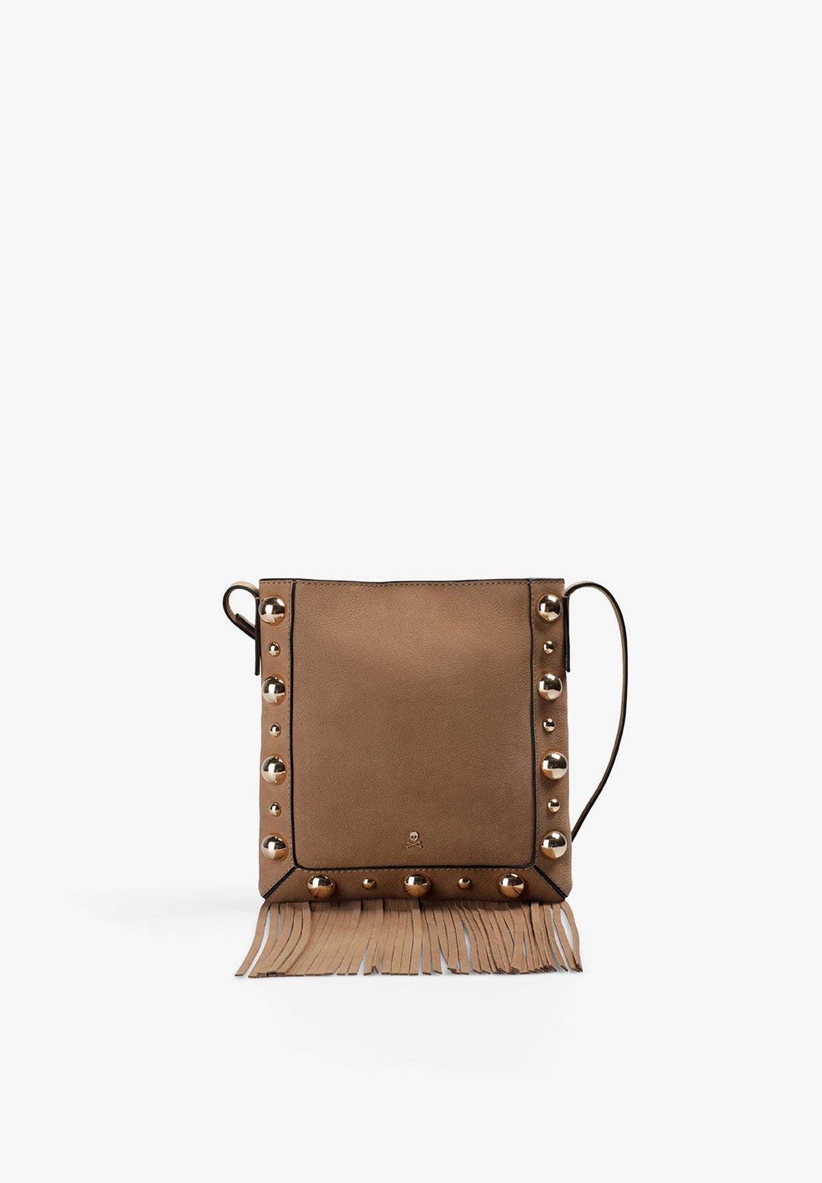 SCBISTUDS FRINGES LEATHER BAG