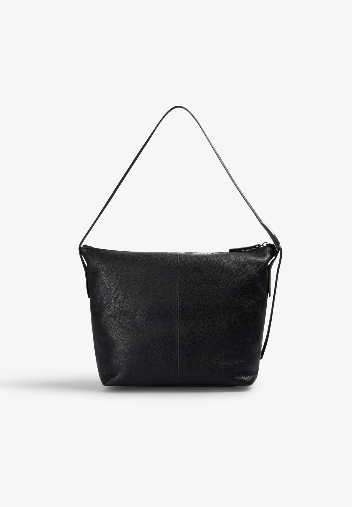 LEATHER SHOULDER BAG WITH HANDLE DETAILS