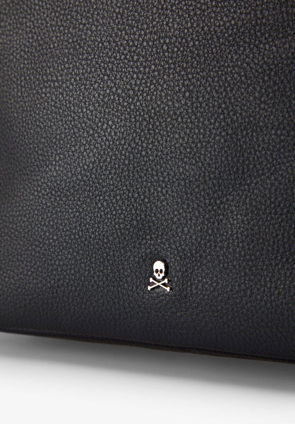 LEATHER SHOULDER BAG WITH HANDLE DETAILS