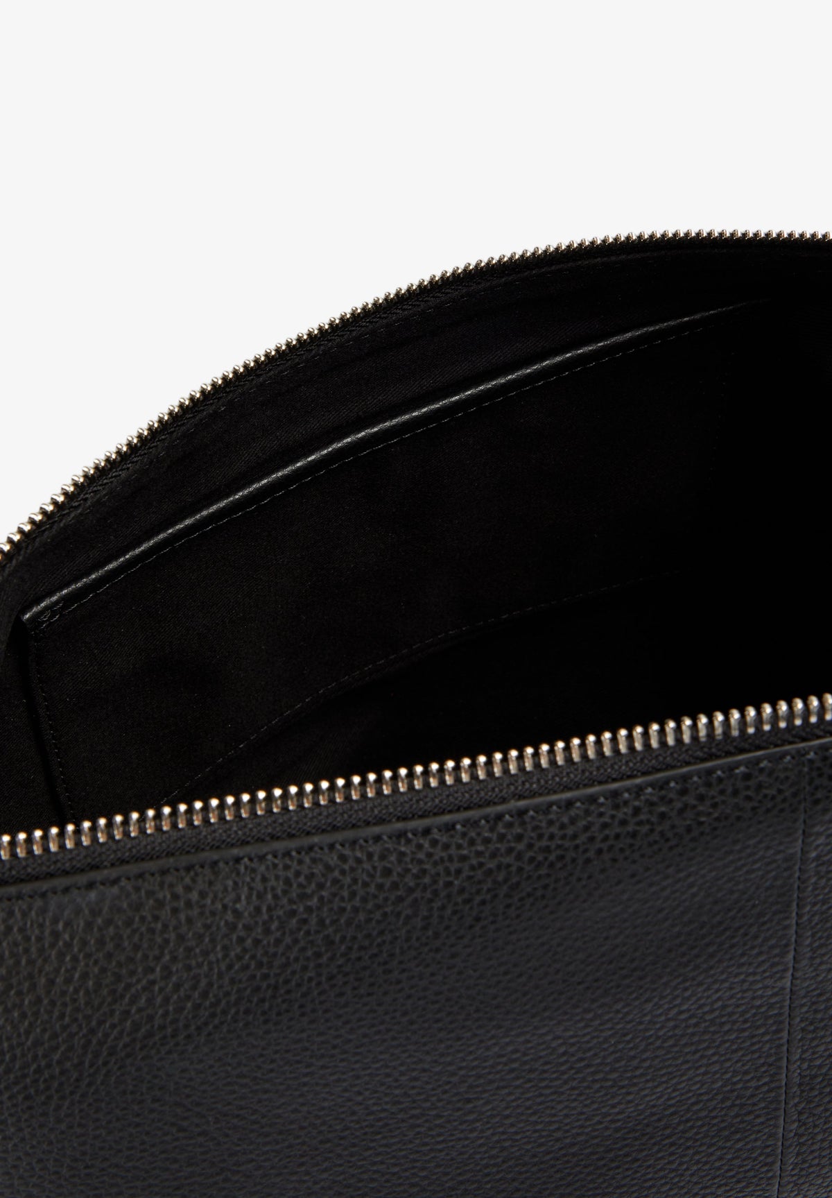 LEATHER SHOULDER BAG WITH HANDLE DETAILS