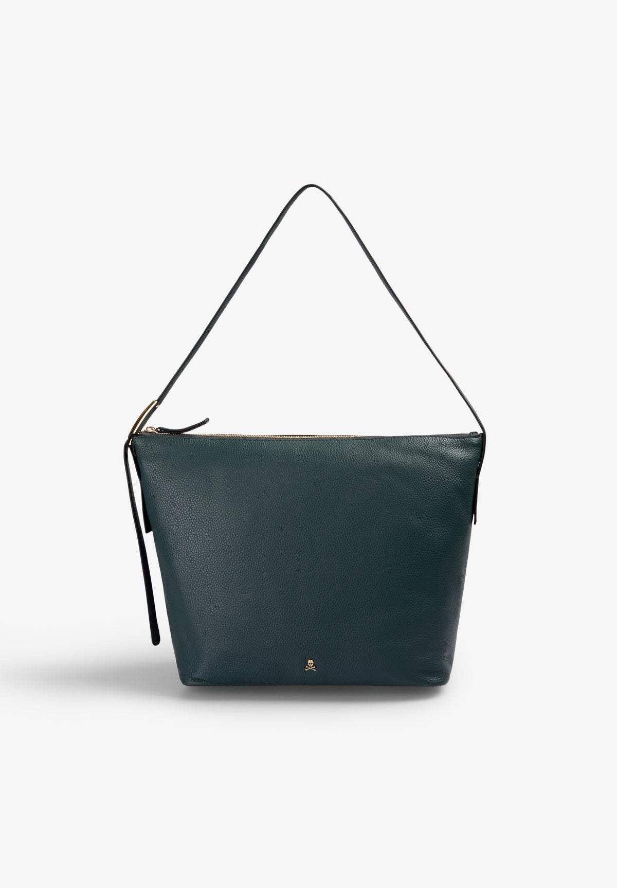 LEATHER SHOULDER BAG WITH HANDLE DETAILS