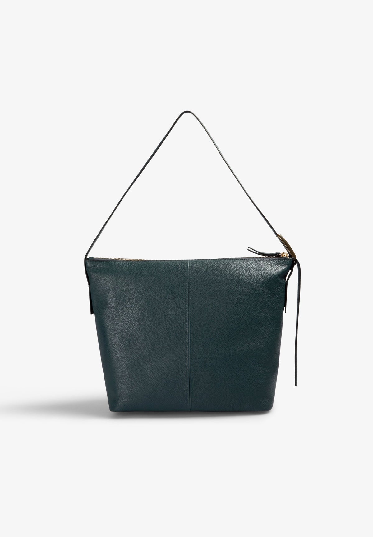 LEATHER SHOULDER BAG WITH HANDLE DETAILS