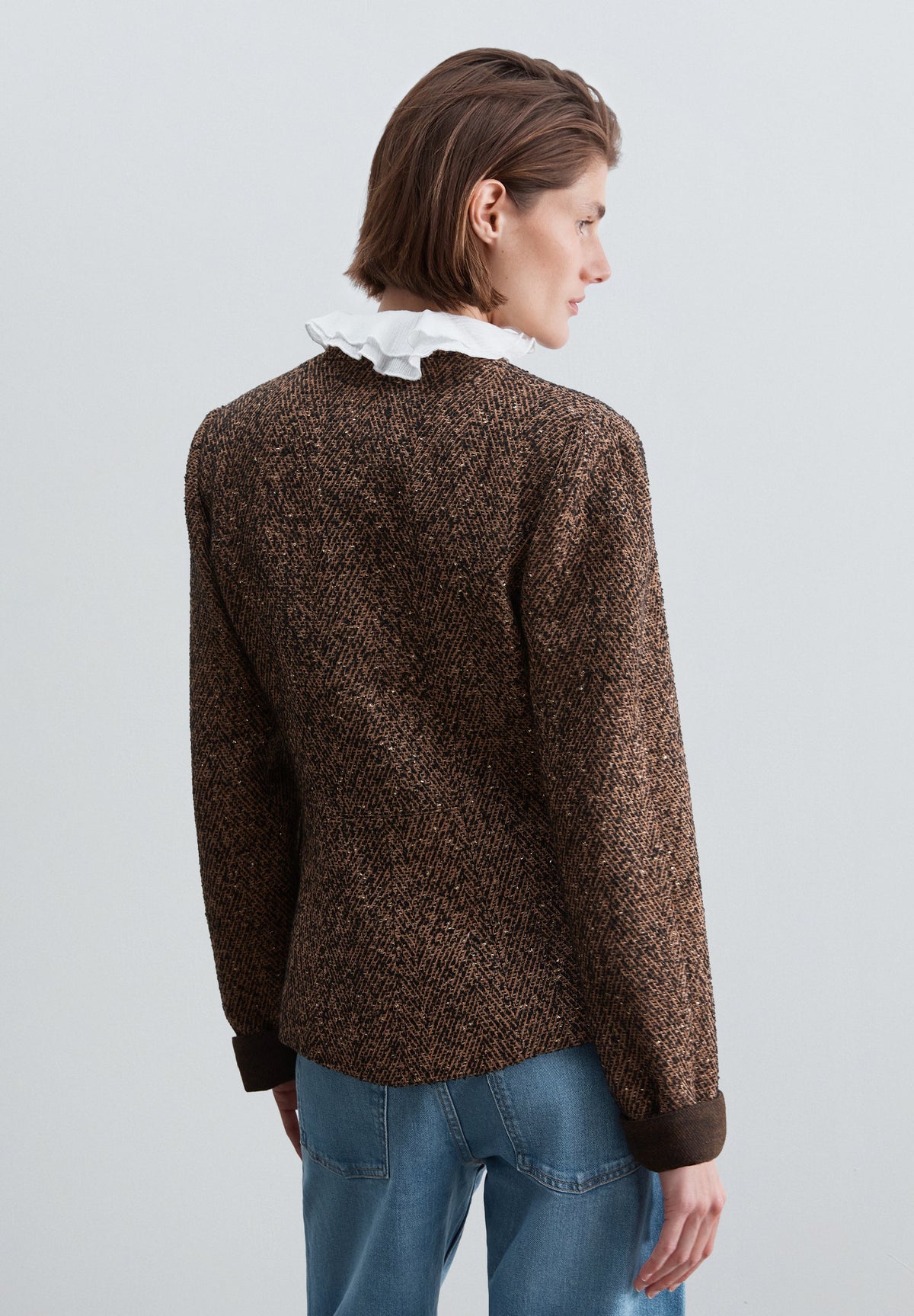 LUREX LAPEL COLLAR BLAZER