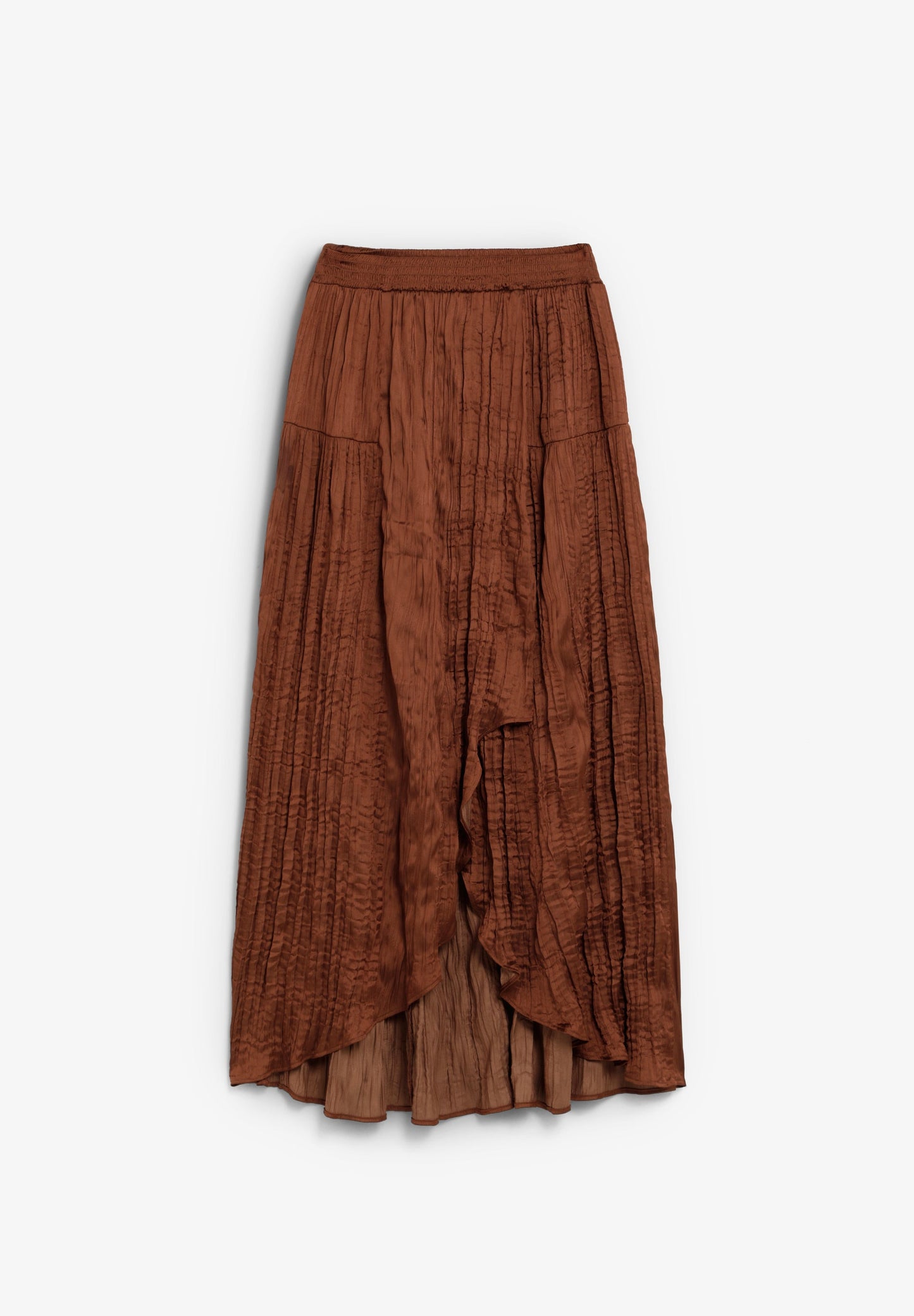TEXTURED SATIN SKIRT