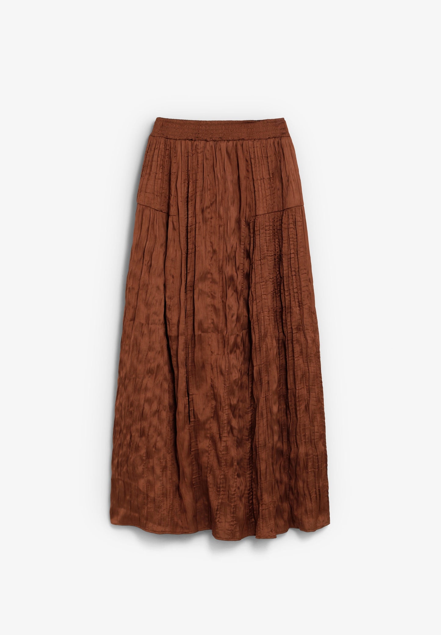 TEXTURED SATIN SKIRT