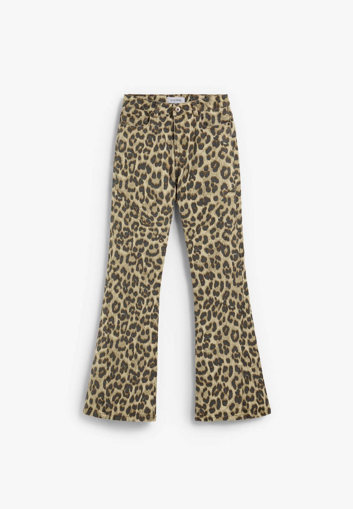 ANIMAL PRINT BOOTCUT JEANS