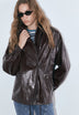 HIGH-NECKED JACKET WITH A PATENT-LEATHER FINISH