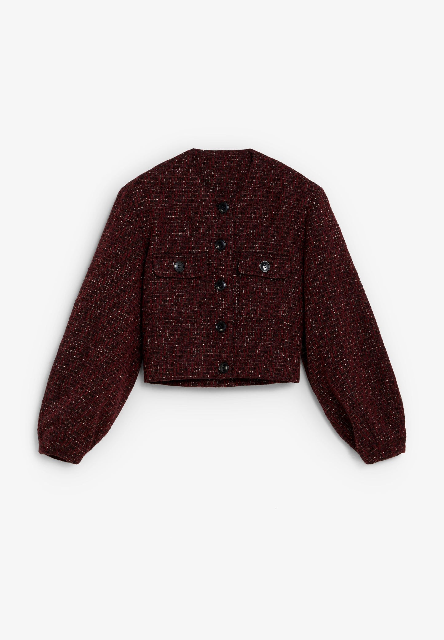 METALLIC YARN TWEED JACKET