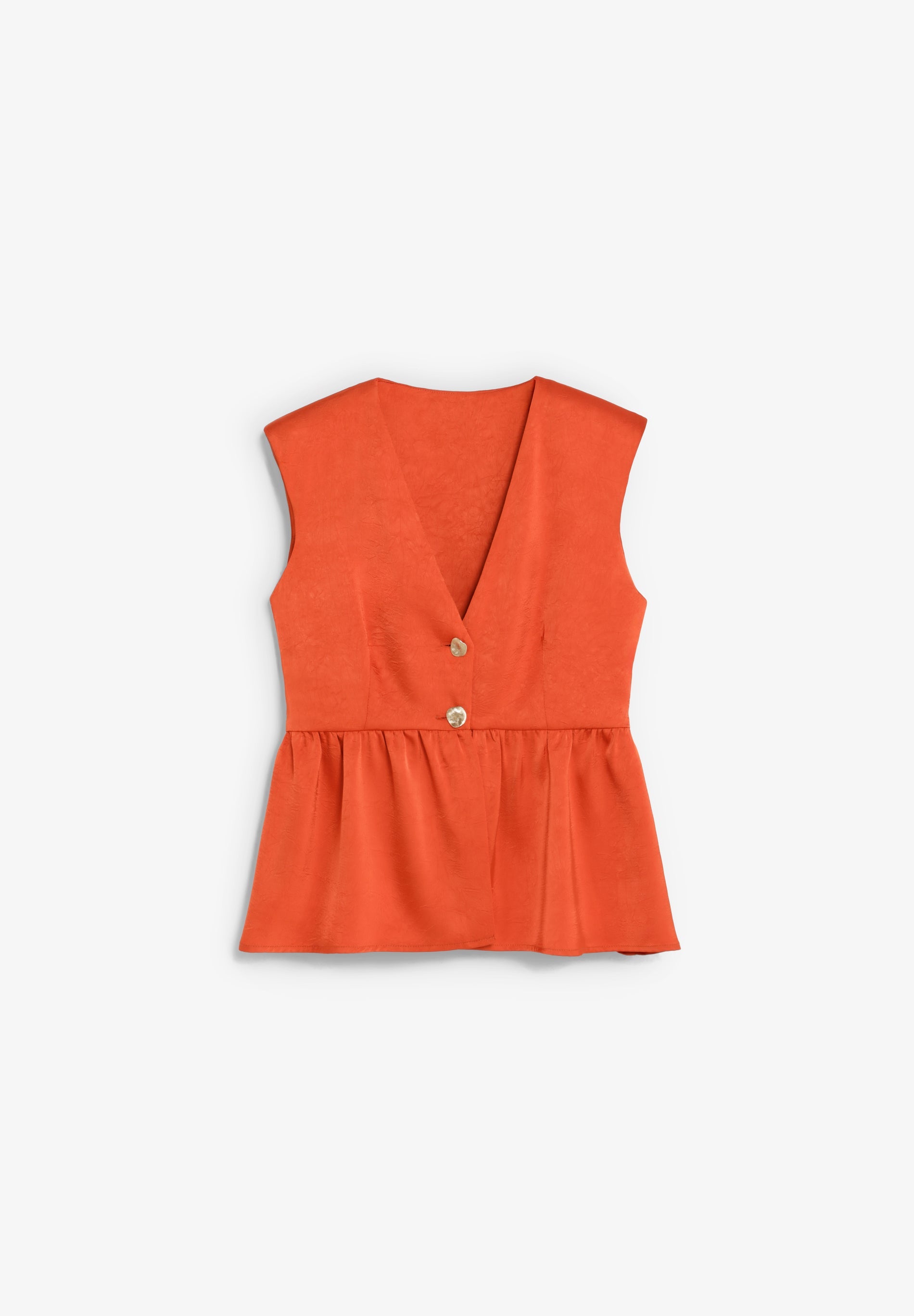 SATIN PEPLUM TOP