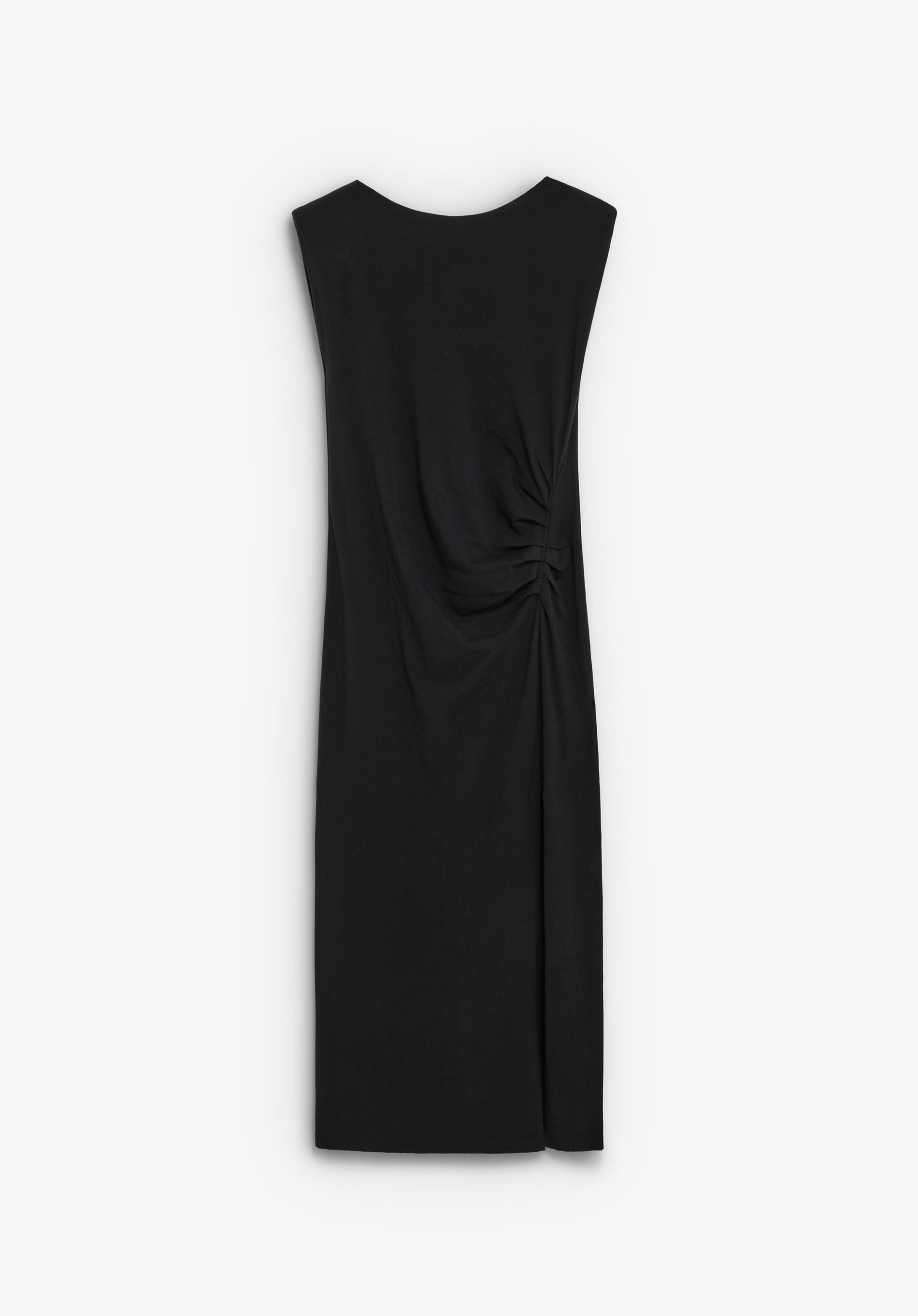 DRAPED SIDE MIDI DRESS