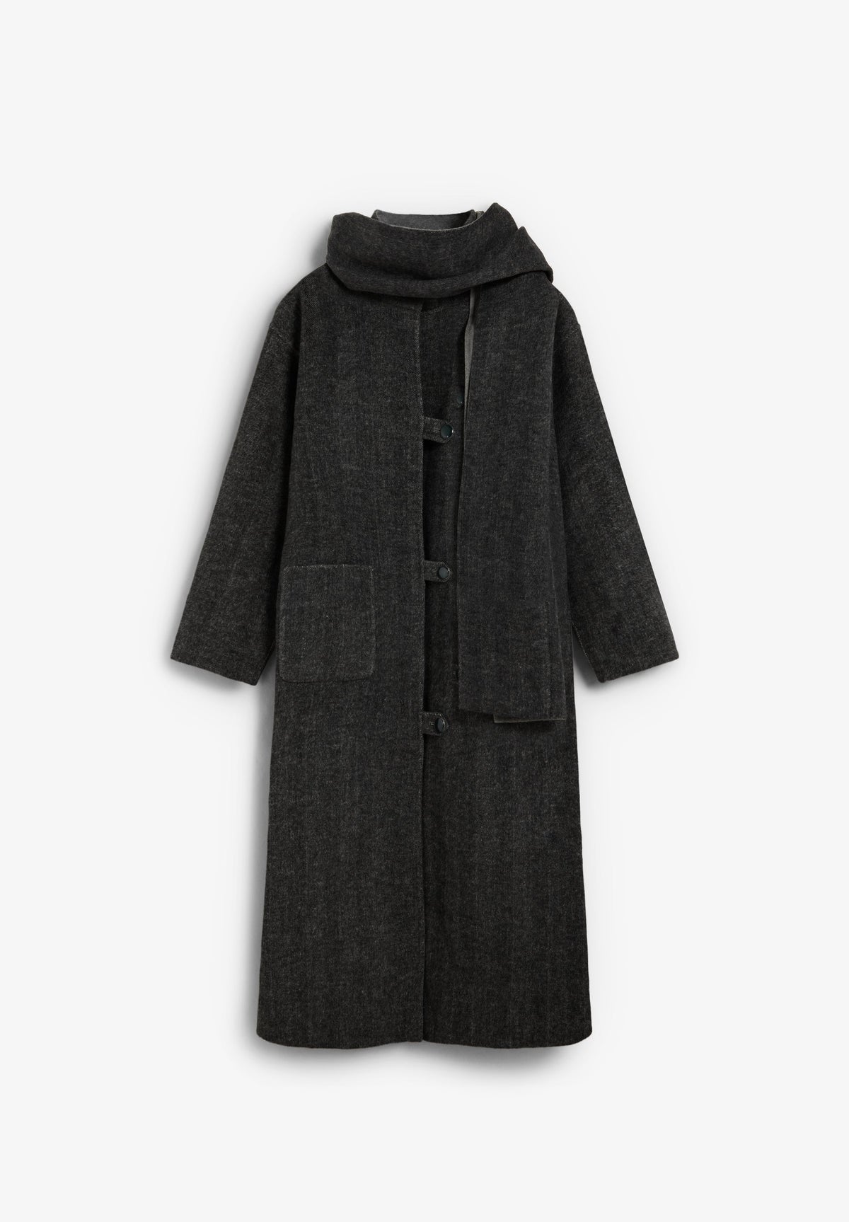 SCHANDMADE REVERSIBLE SCARF COAT
