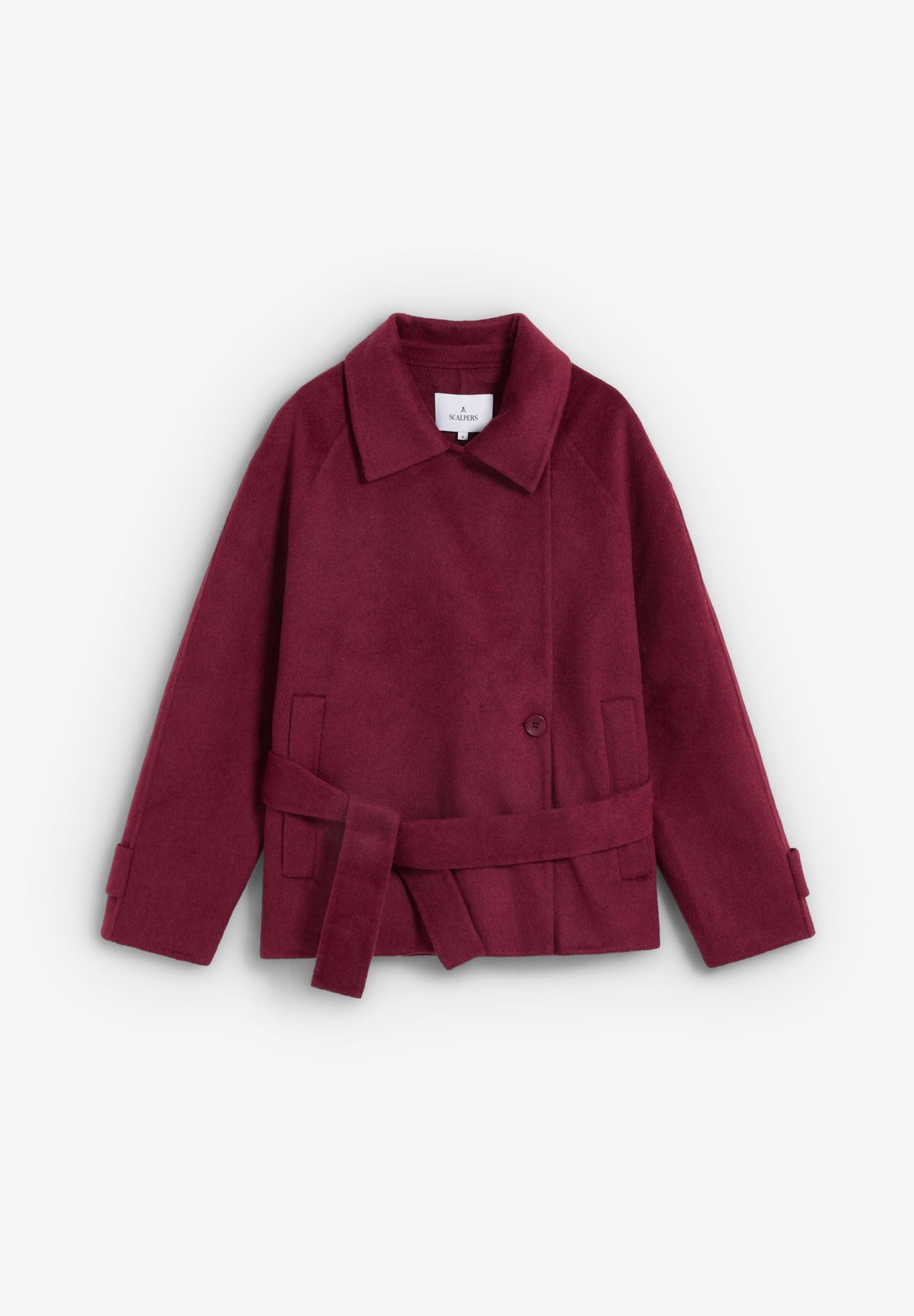CROPPED COAT WITH BELT
