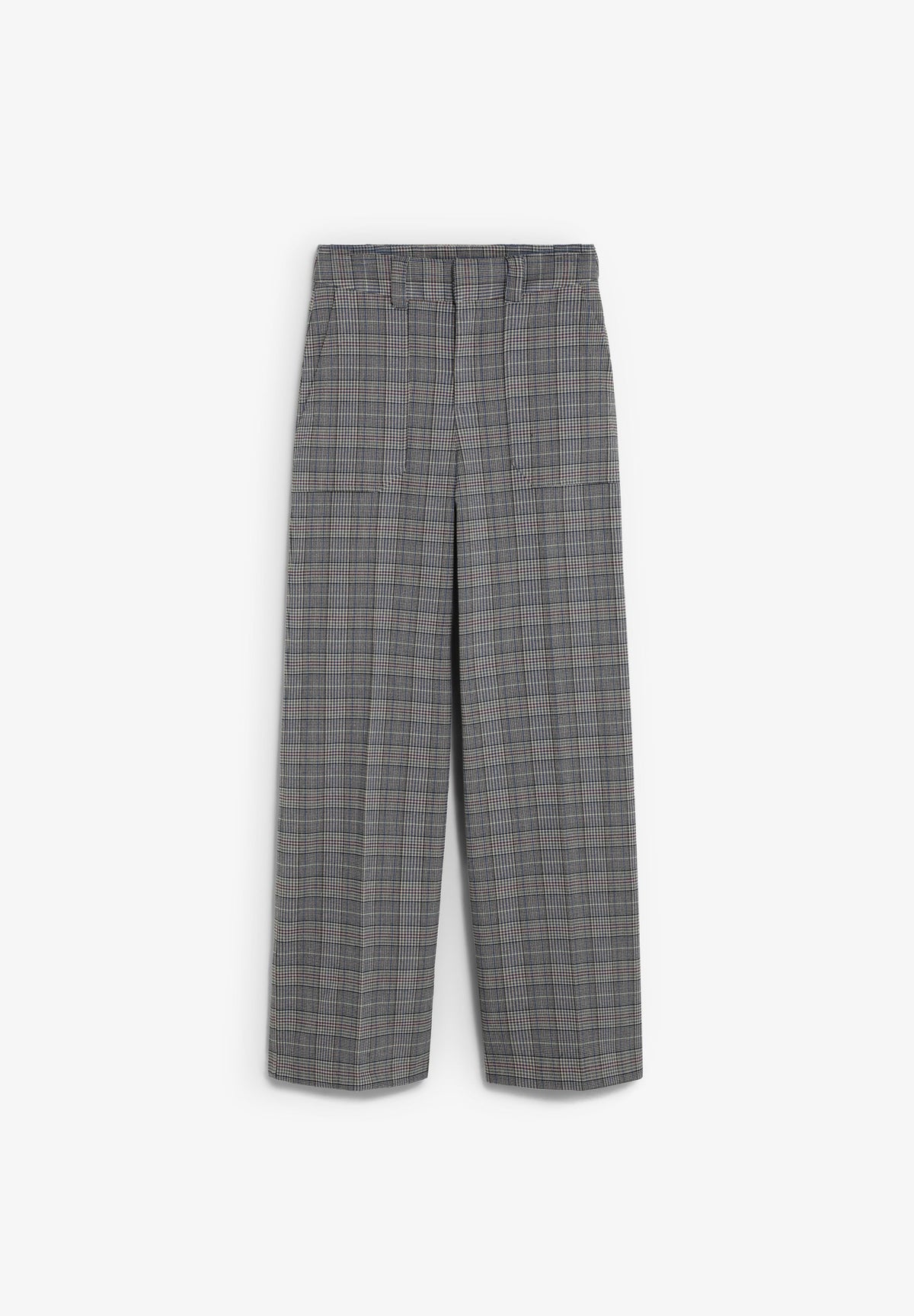 STRAIGHT CHECKED TROUSERS