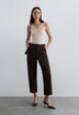 STRAIGHT LUREX TROUSERS