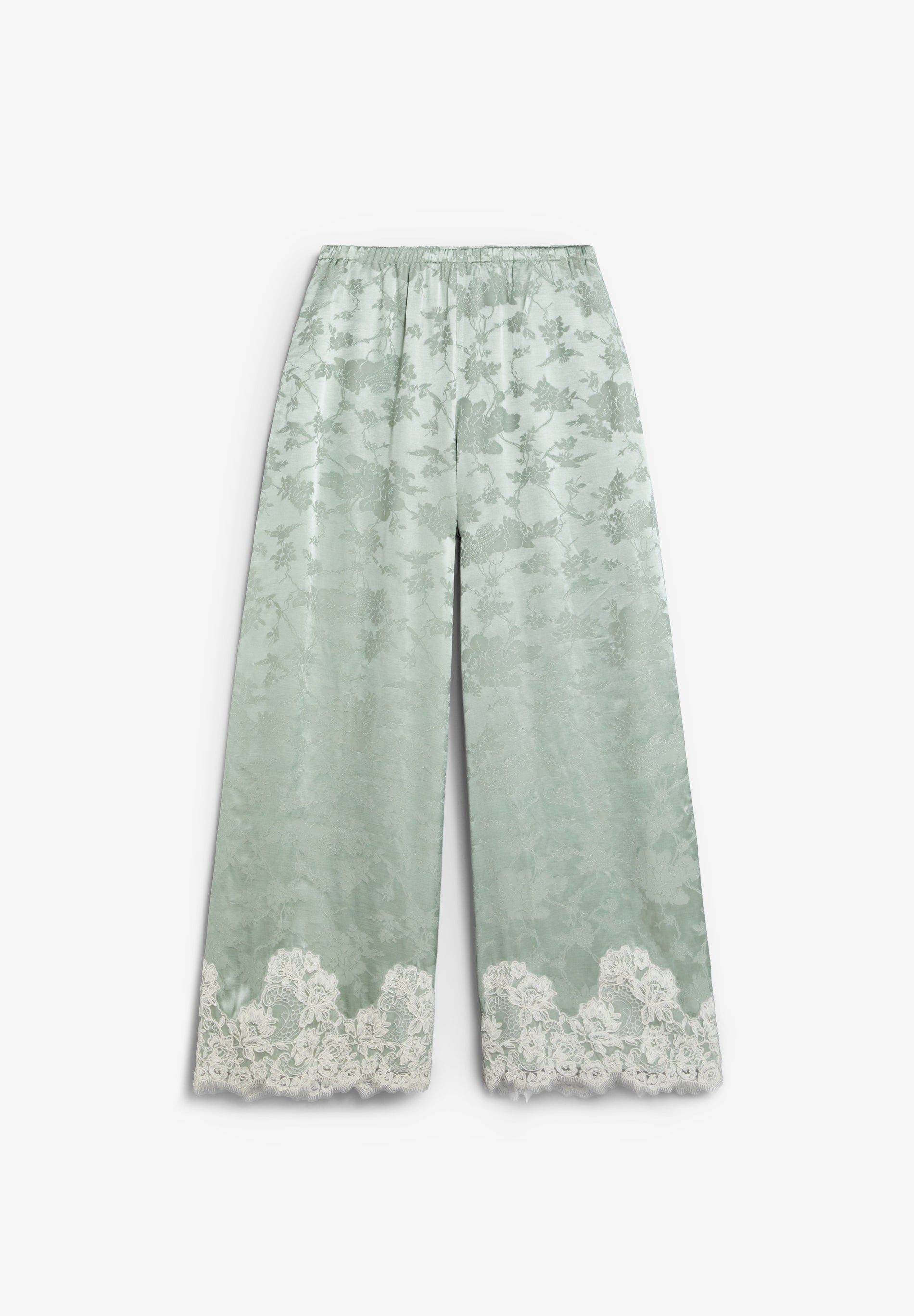 JACQUARD TROUSERS WITH AND LACE