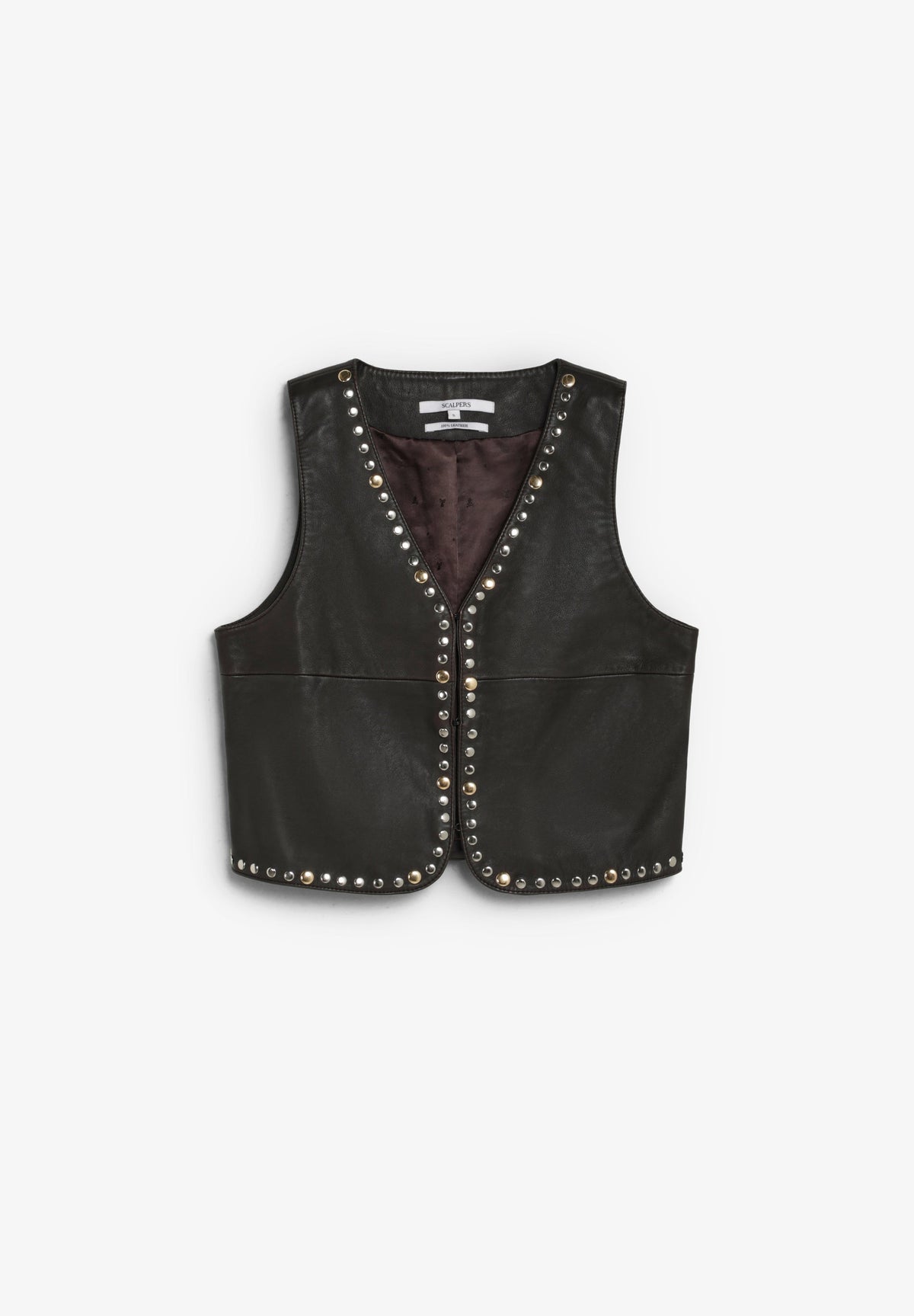 SCLEATHER STUDS VEST