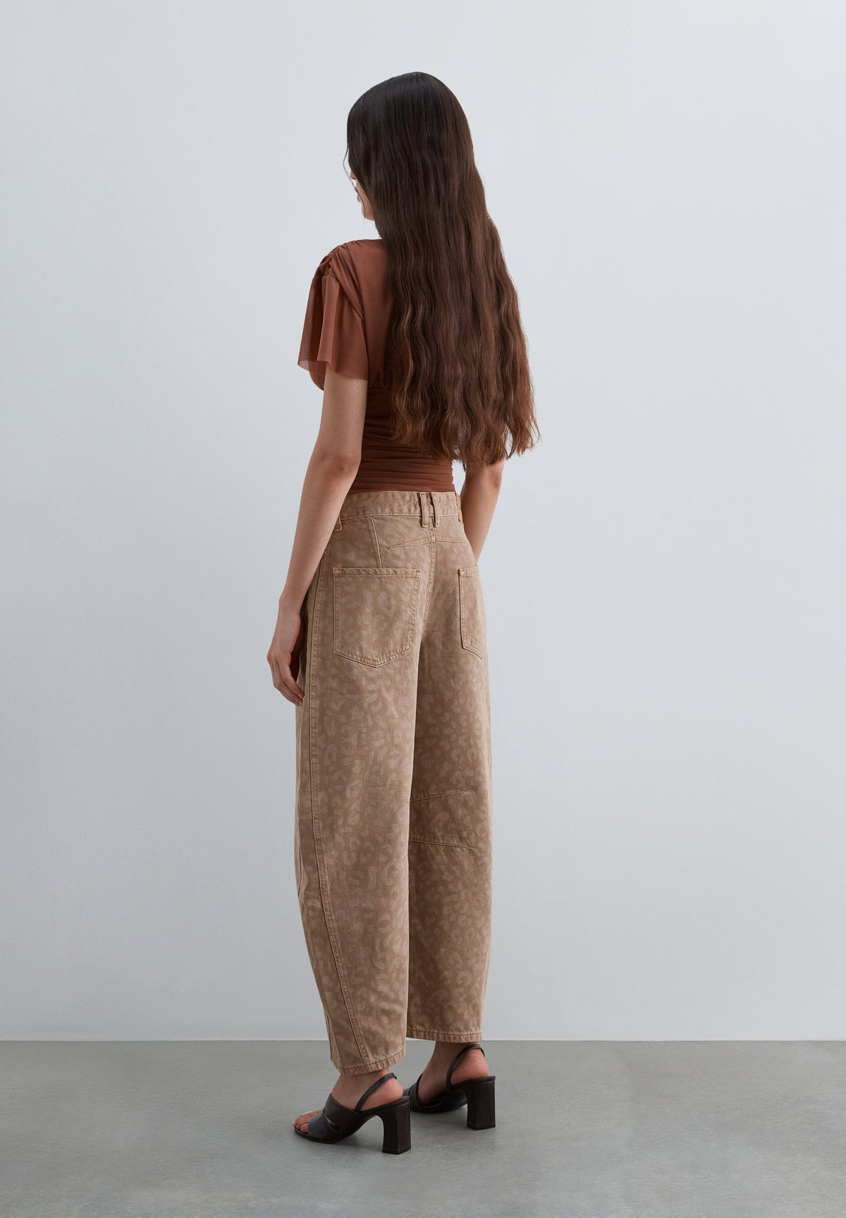 ANIMAL PRINT BALLOON JEANS