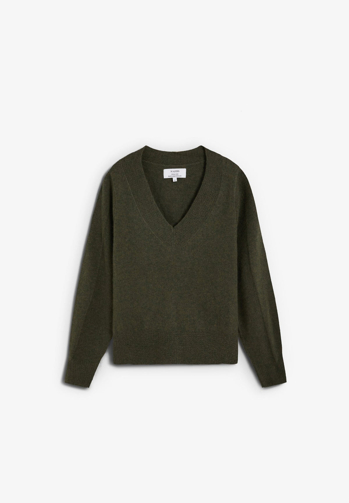 V-NECK RIBBED SWEATER