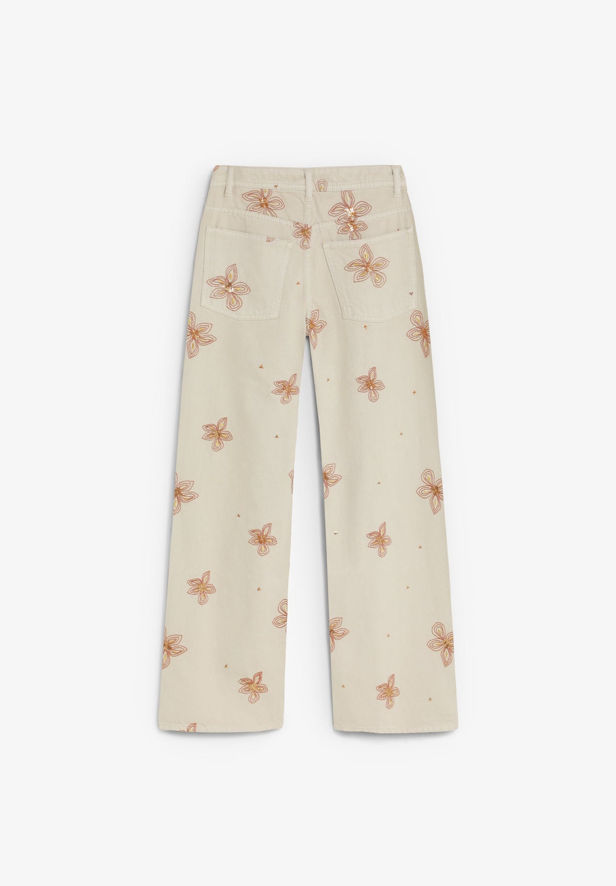 JEANS WITH FLORAL EMBROIDERY