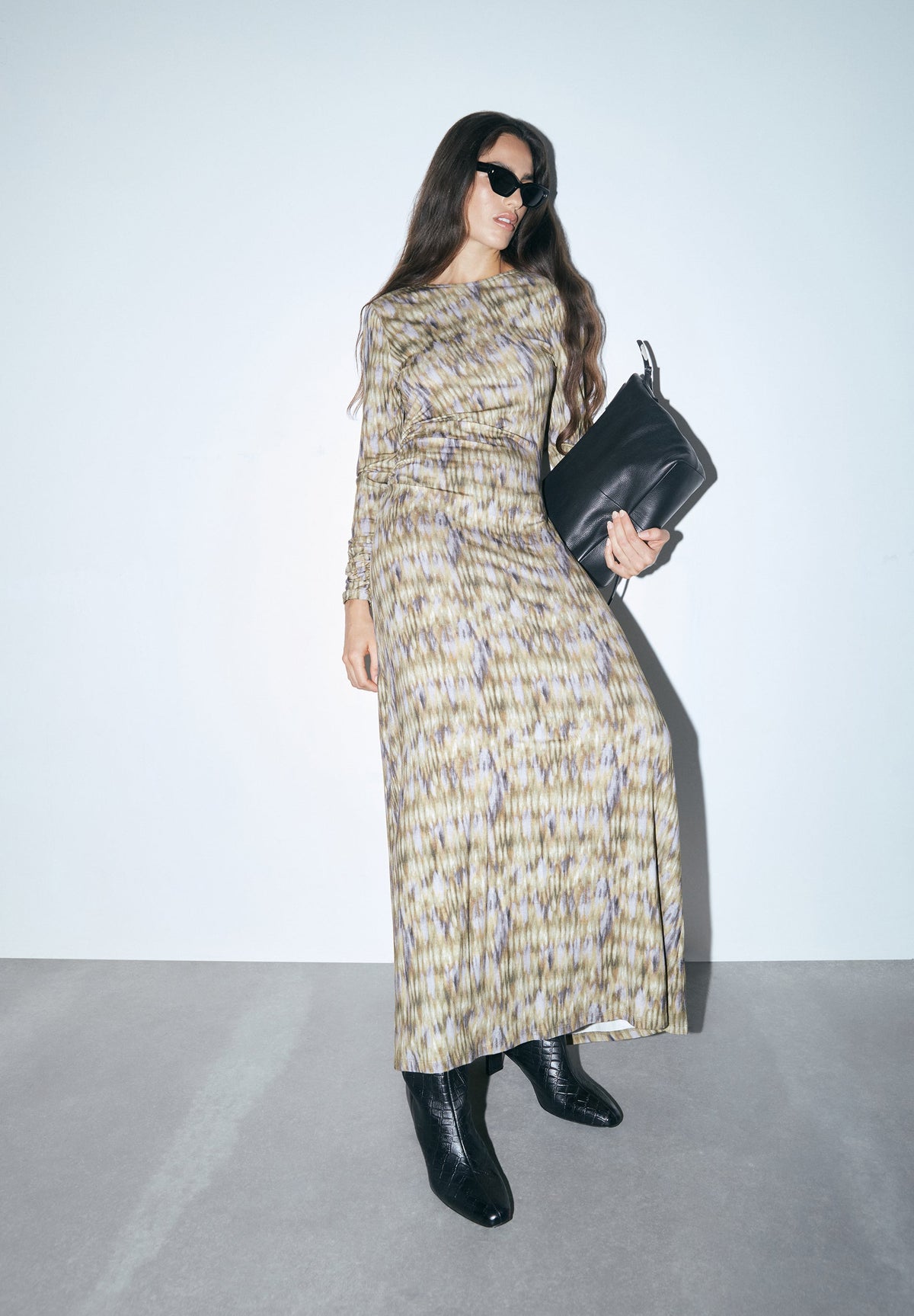 MULTICOLOURED FLOWING DRESS