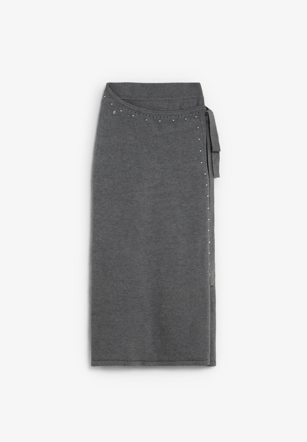 KNIT SKIRT WITH PEARLS