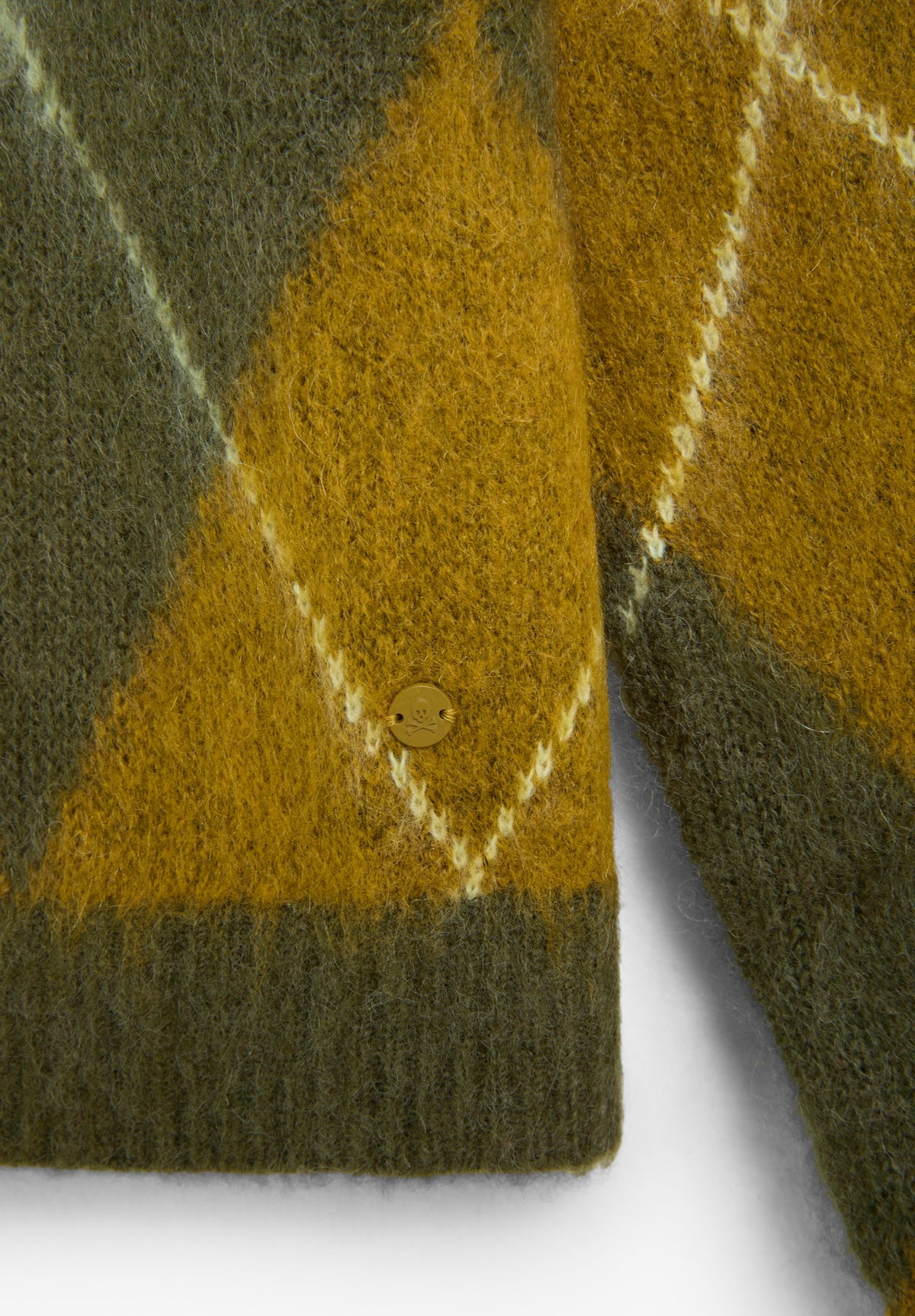 DIAMOND TEXTURED WEAVE SWEATER WITH POLO SHIRT COLLAR
