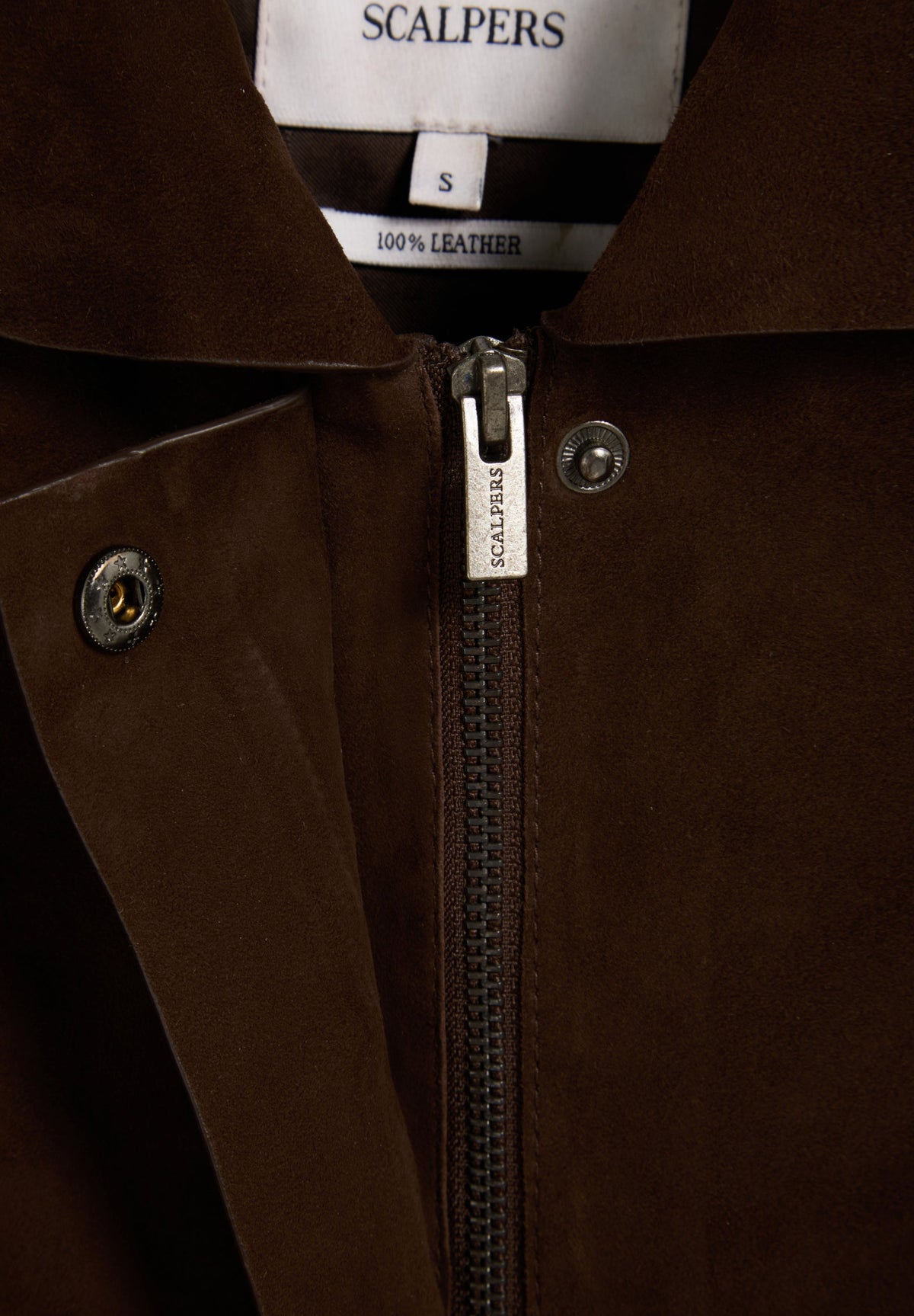 SUEDE JACKET WITH RUFFLE