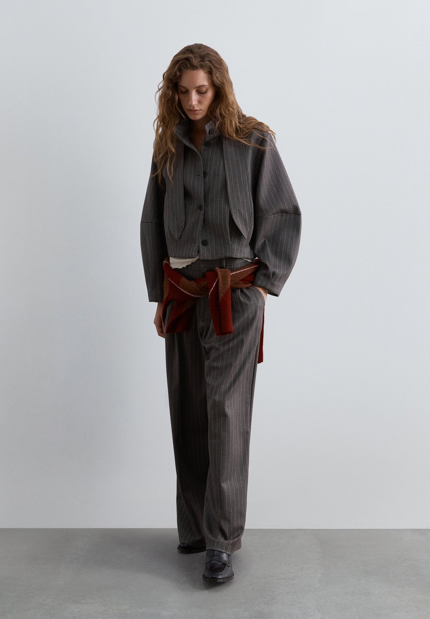 TIE NECK BOMBER JACKET