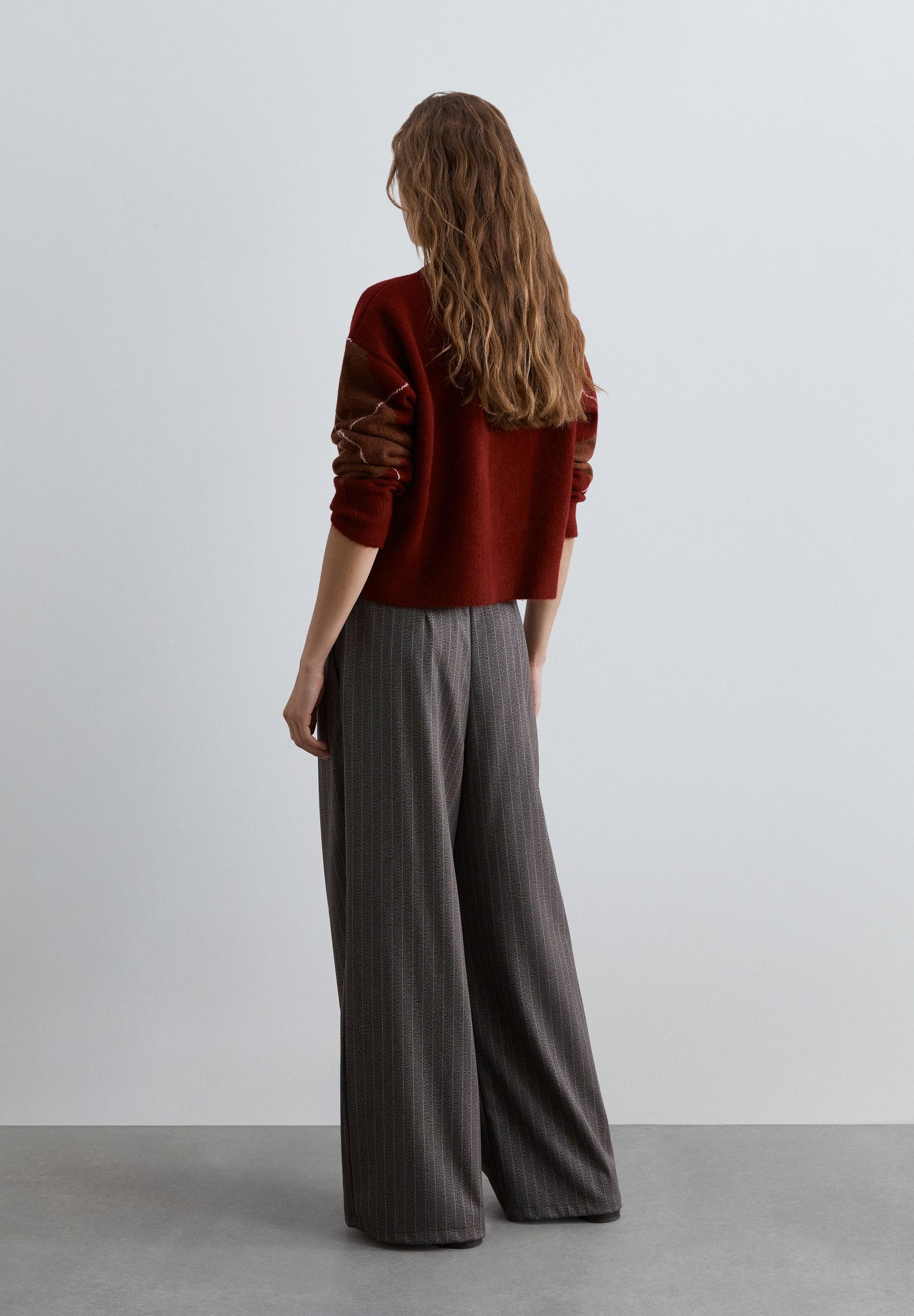 PINSTRIPE DARTED TROUSERS