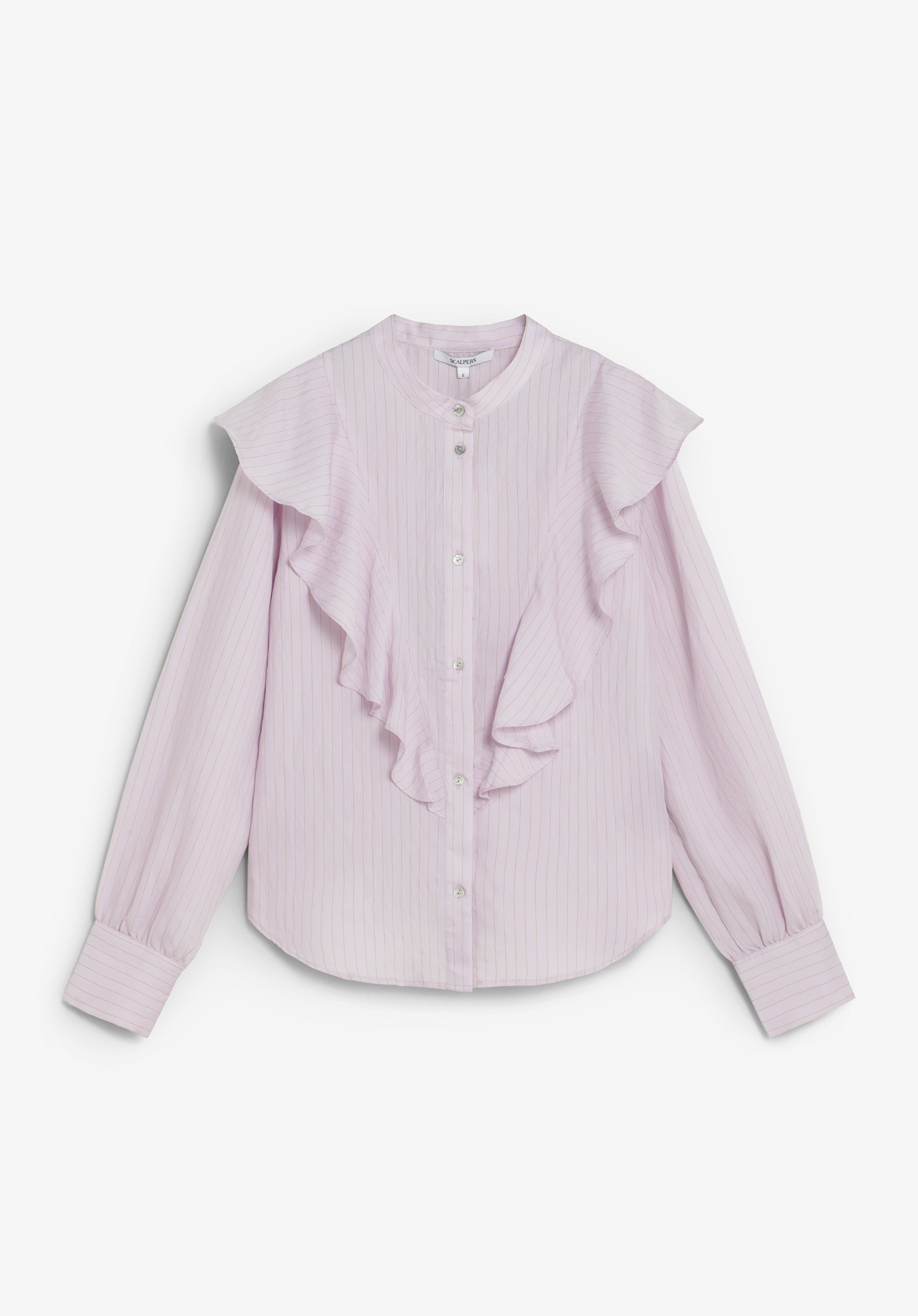 STRIPED SHIRT WITH RUFFLES