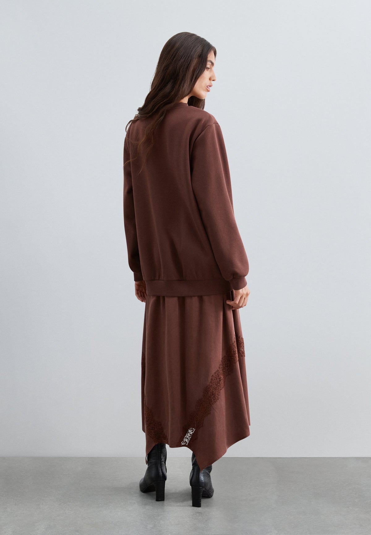 CONTRAST SWEATSHIRT DRESS