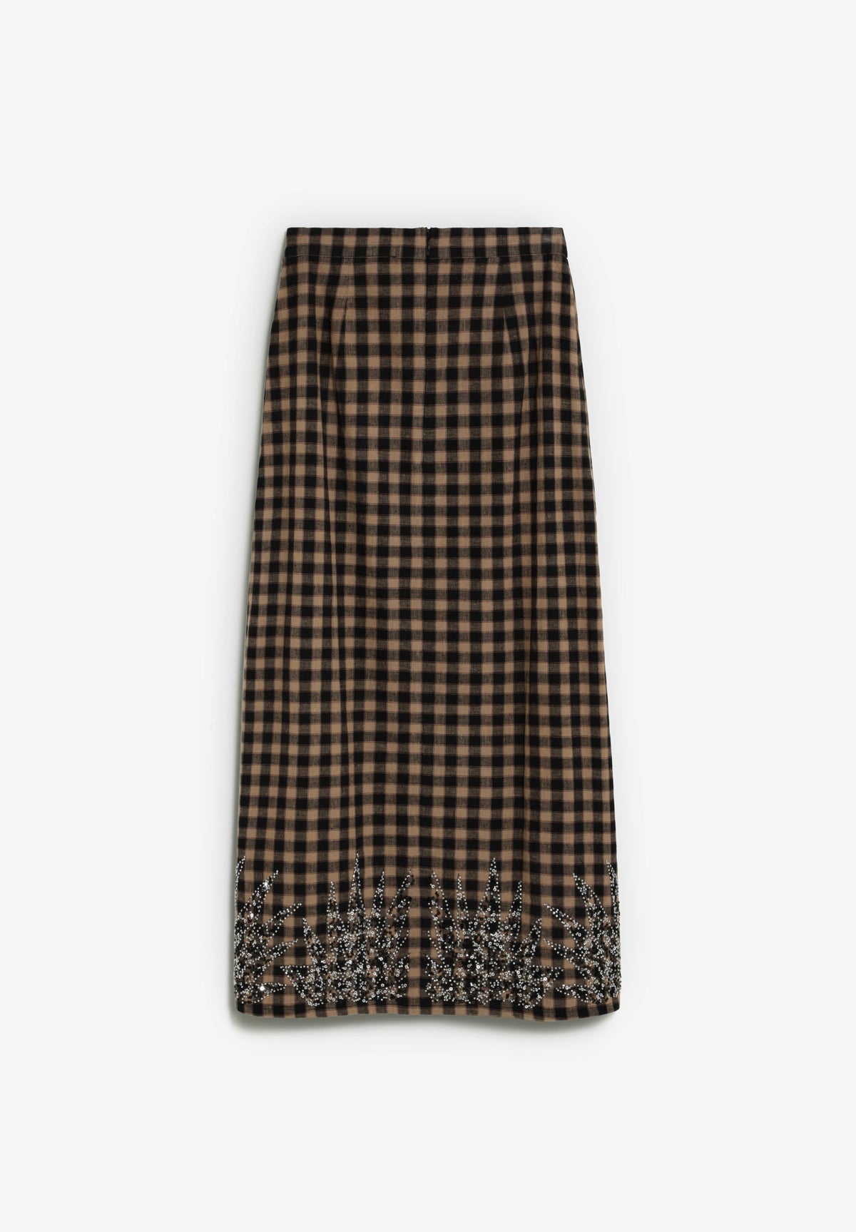GINGHAM SKIRT WITH SEQUINS
