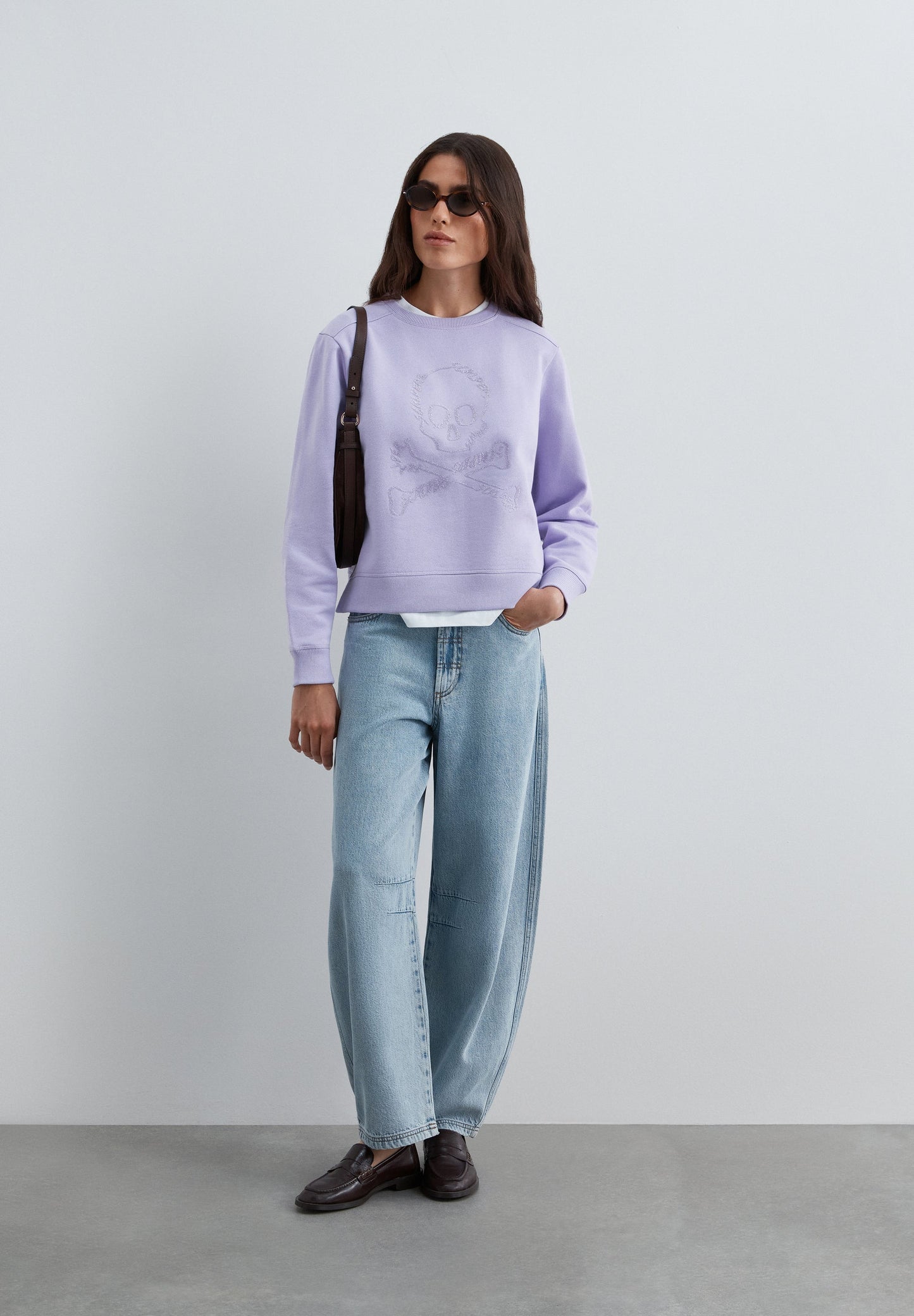 GLITTER SKULL SWEATSHIRT