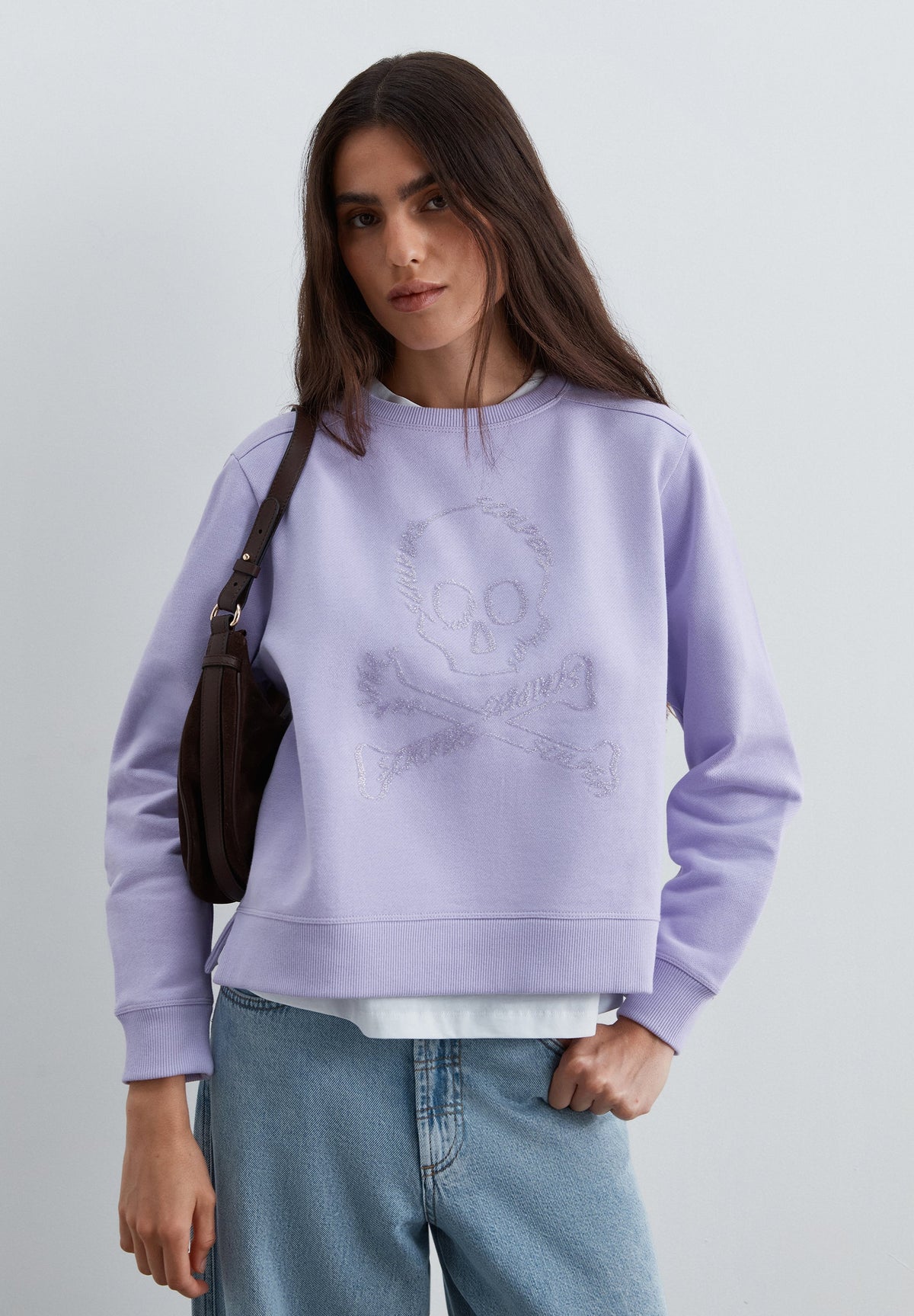 GLITTER SKULL SWEATSHIRT