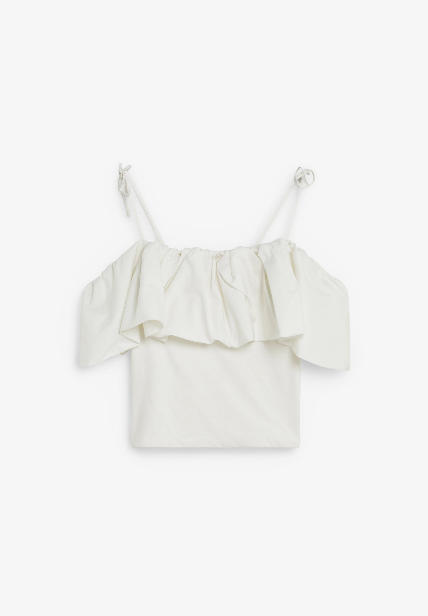 SCOFF SHOULDER POPLIN TEE