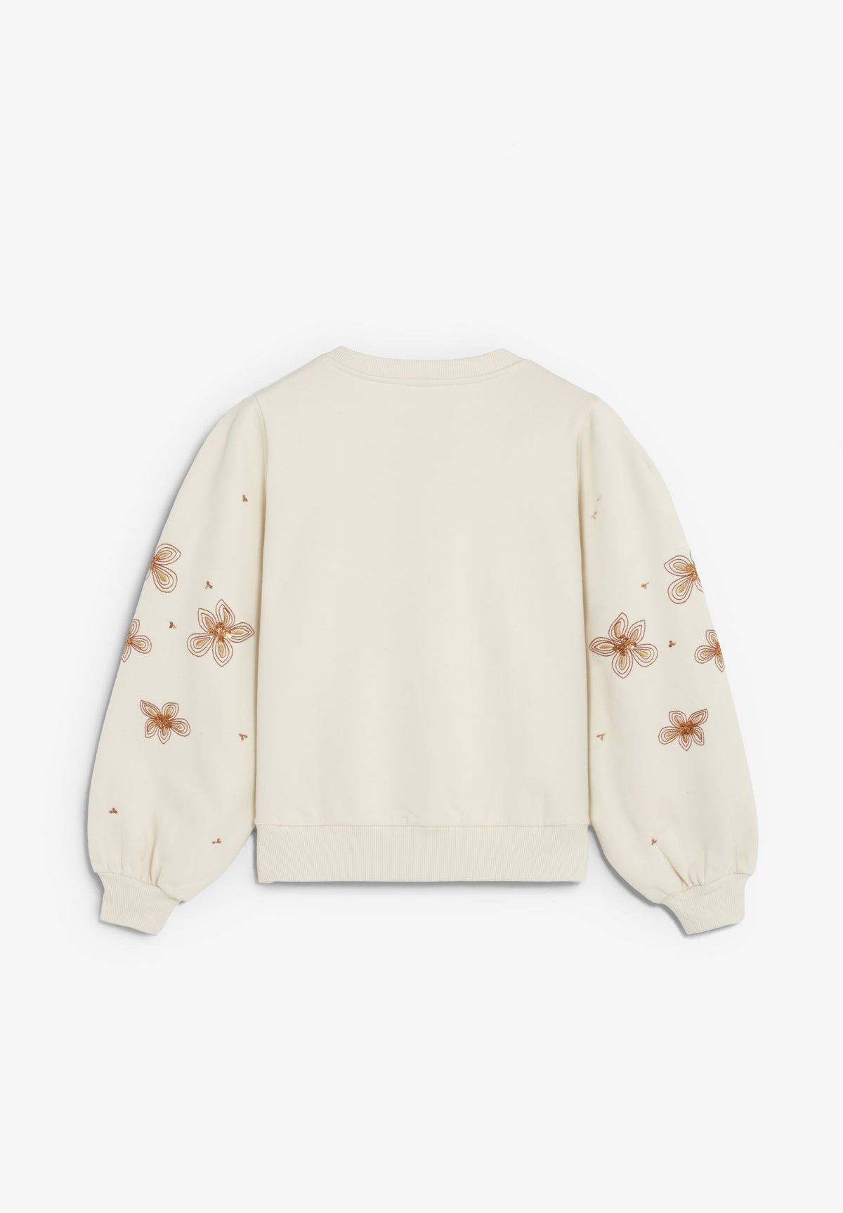 SWEATSHIRT WITH FLORAL EMBROIDERY