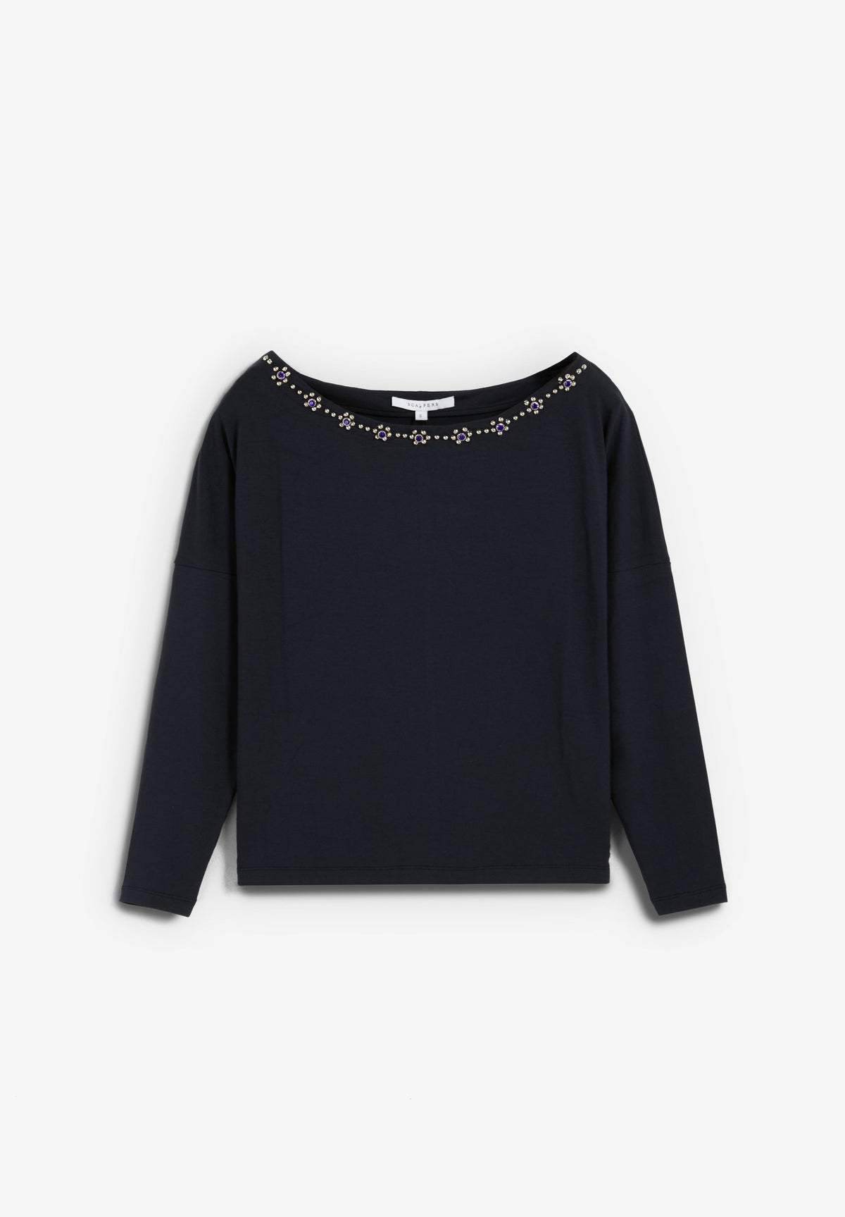 FLOWING T-SHIRT WITH STUDS