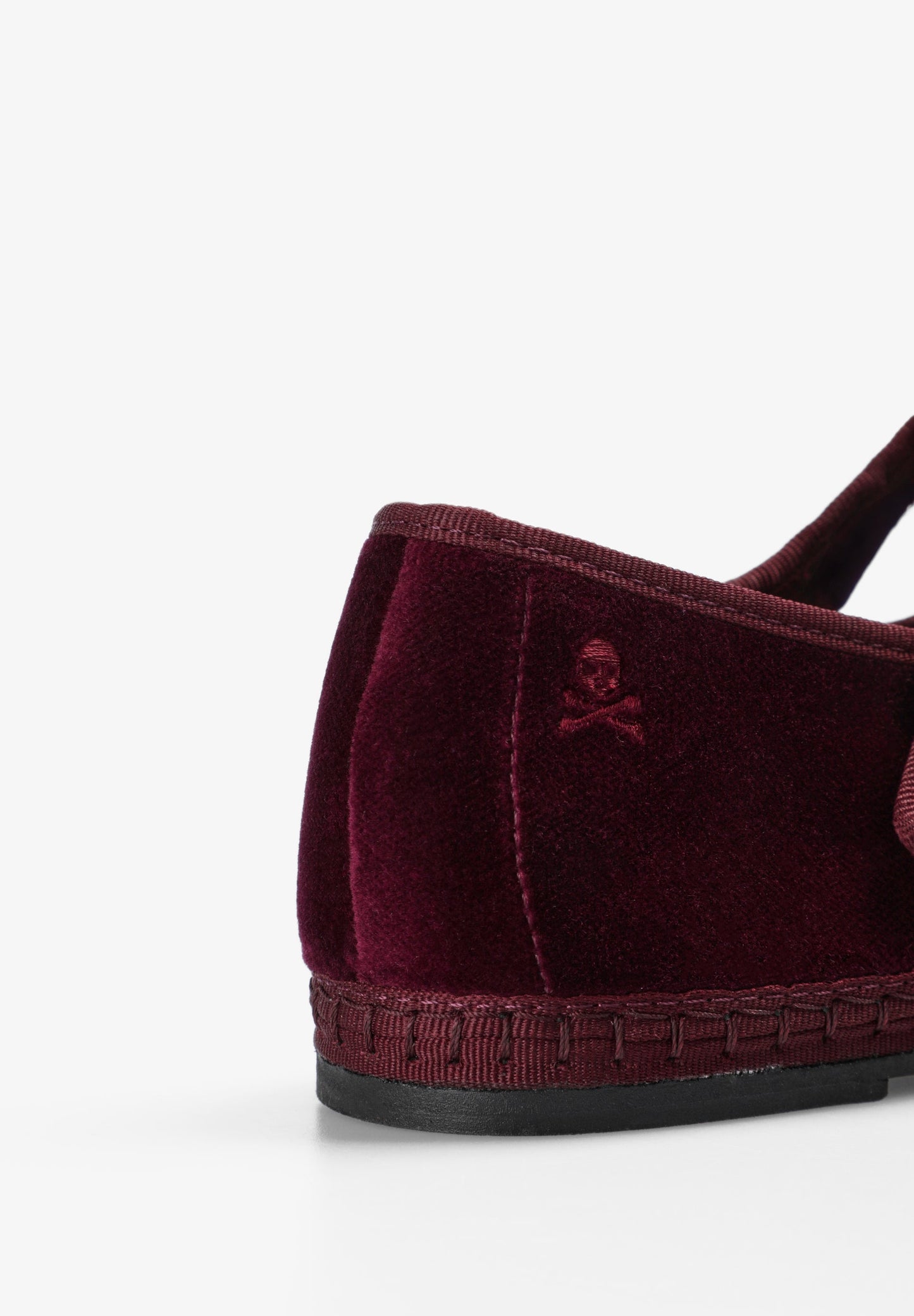 VELVET DOUBLE BUCKLE BALLET FLATS
