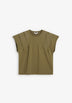 PLEATED DETAIL T-SHIRT WITH STUDS