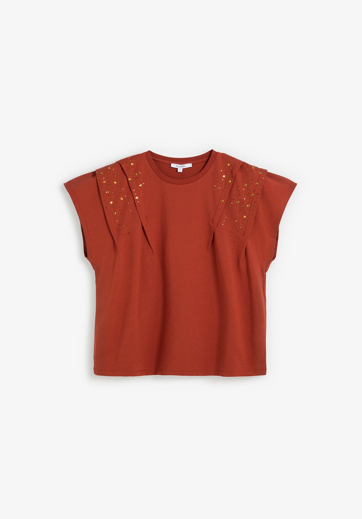 SCNEWPLEATS STUDS TEE