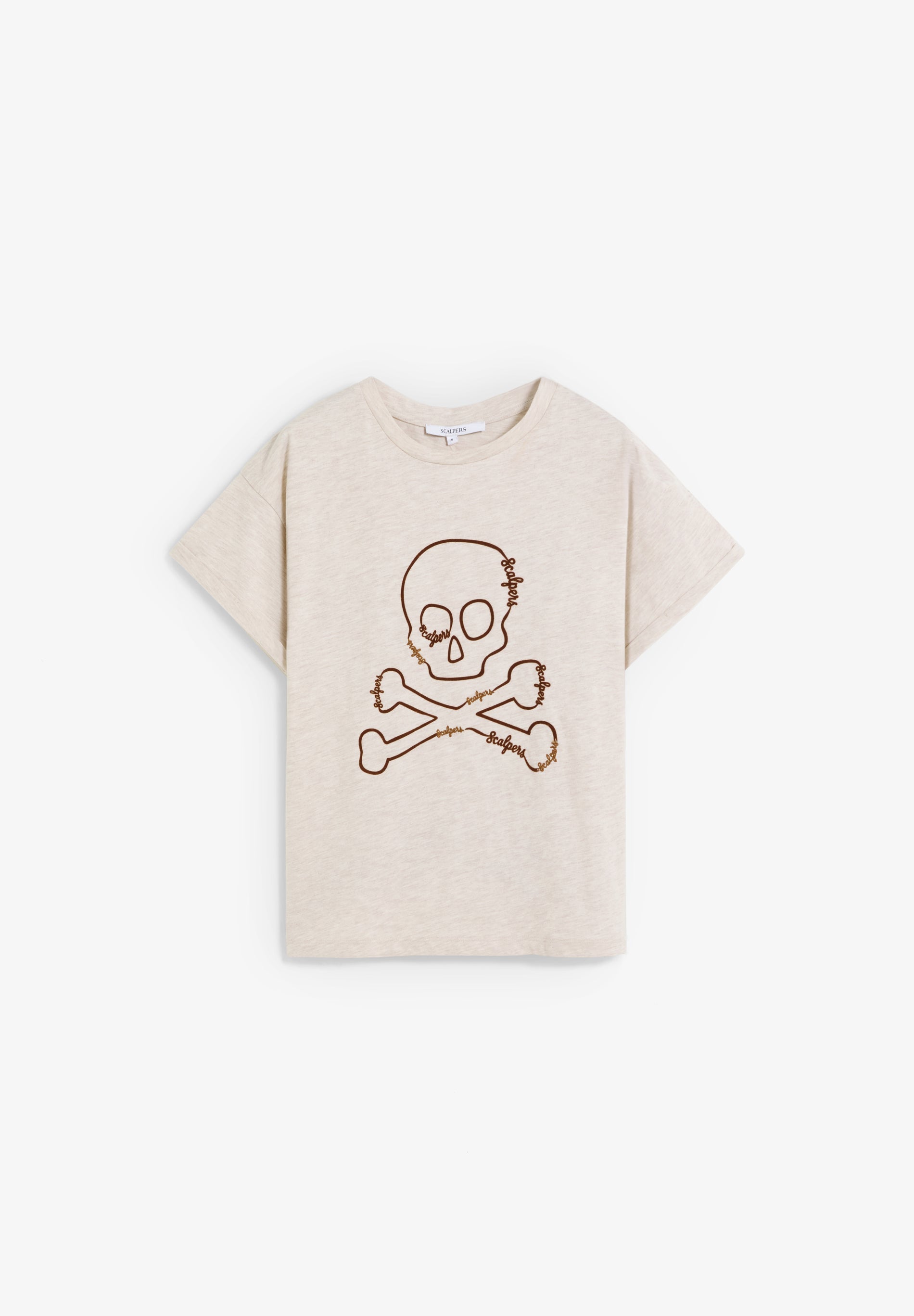 RELAXED T-SHIRT WITH PRINTED SKULL