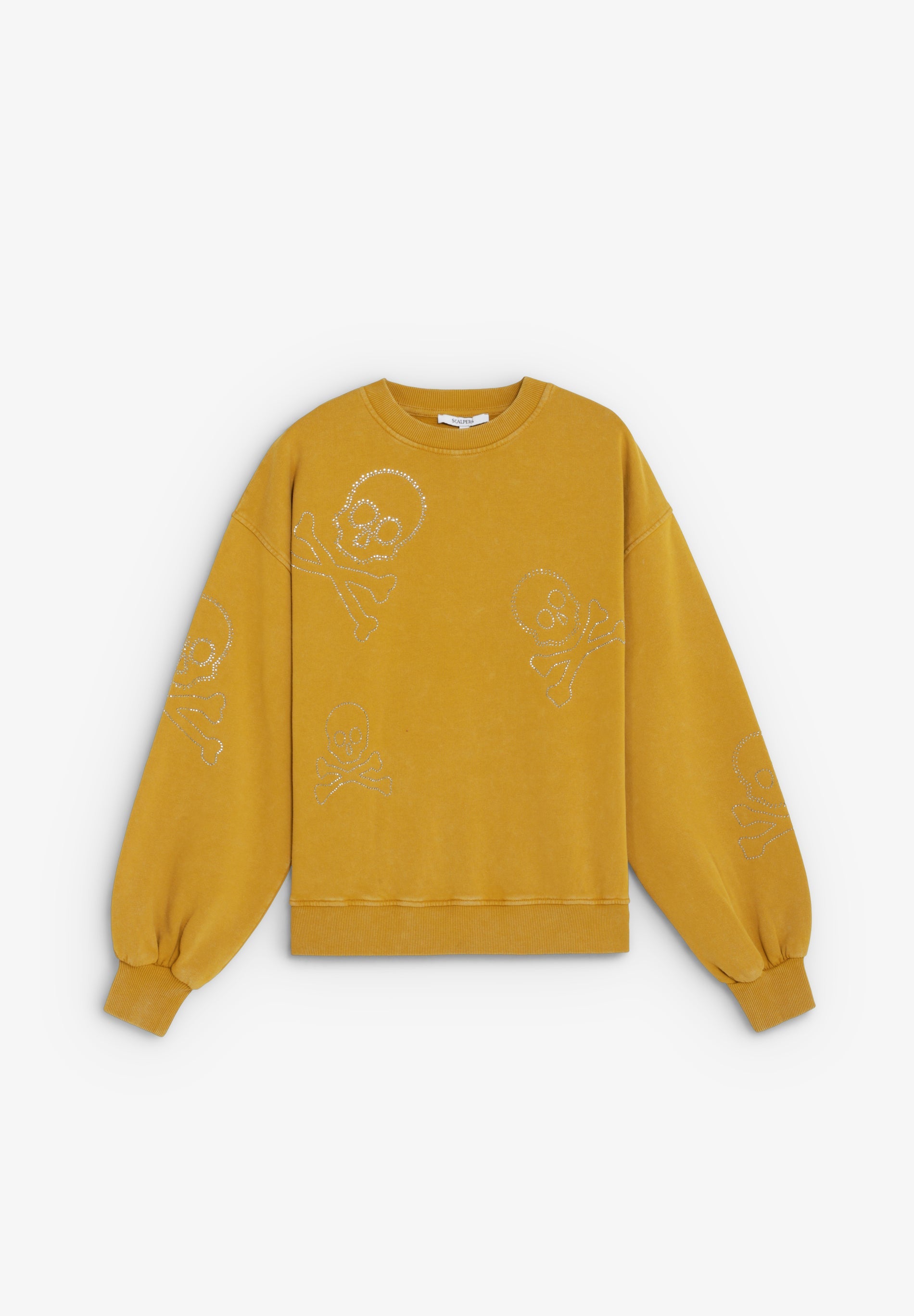 SWEATSHIRT WITH RHINESTONE SKULL