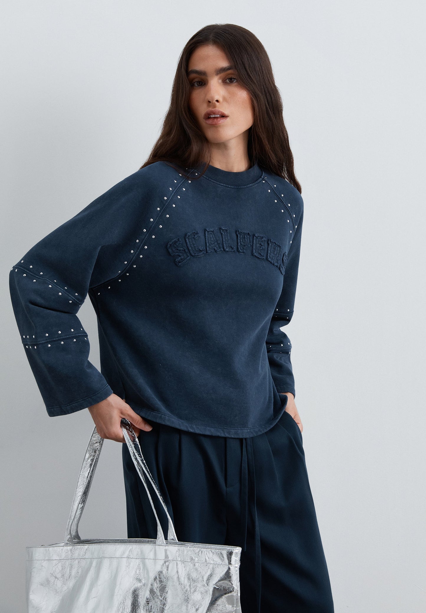 SCMARBLE STUDS CORPORATE SWEATER