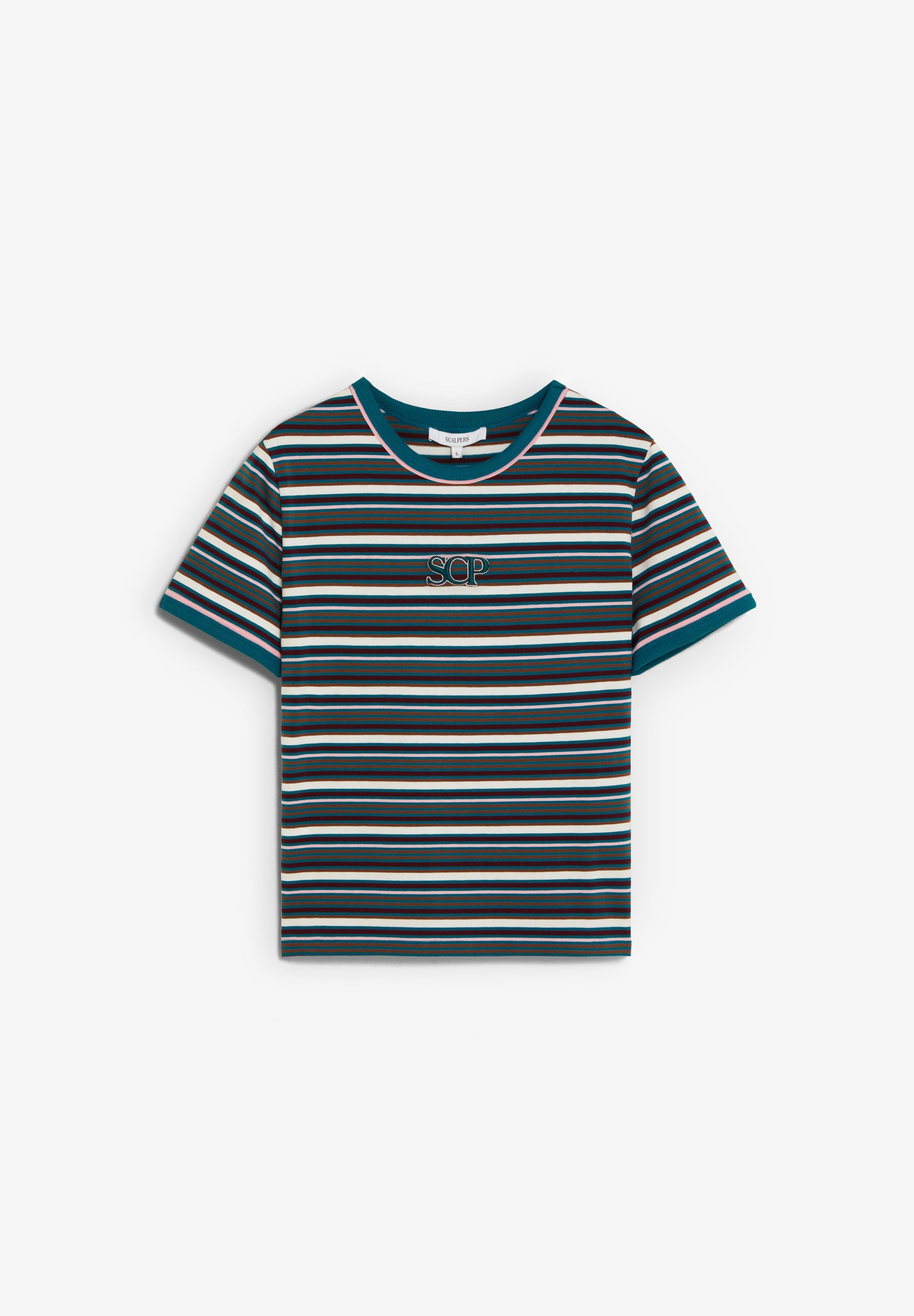MULTICOLOURED STRIPED T-SHIRT